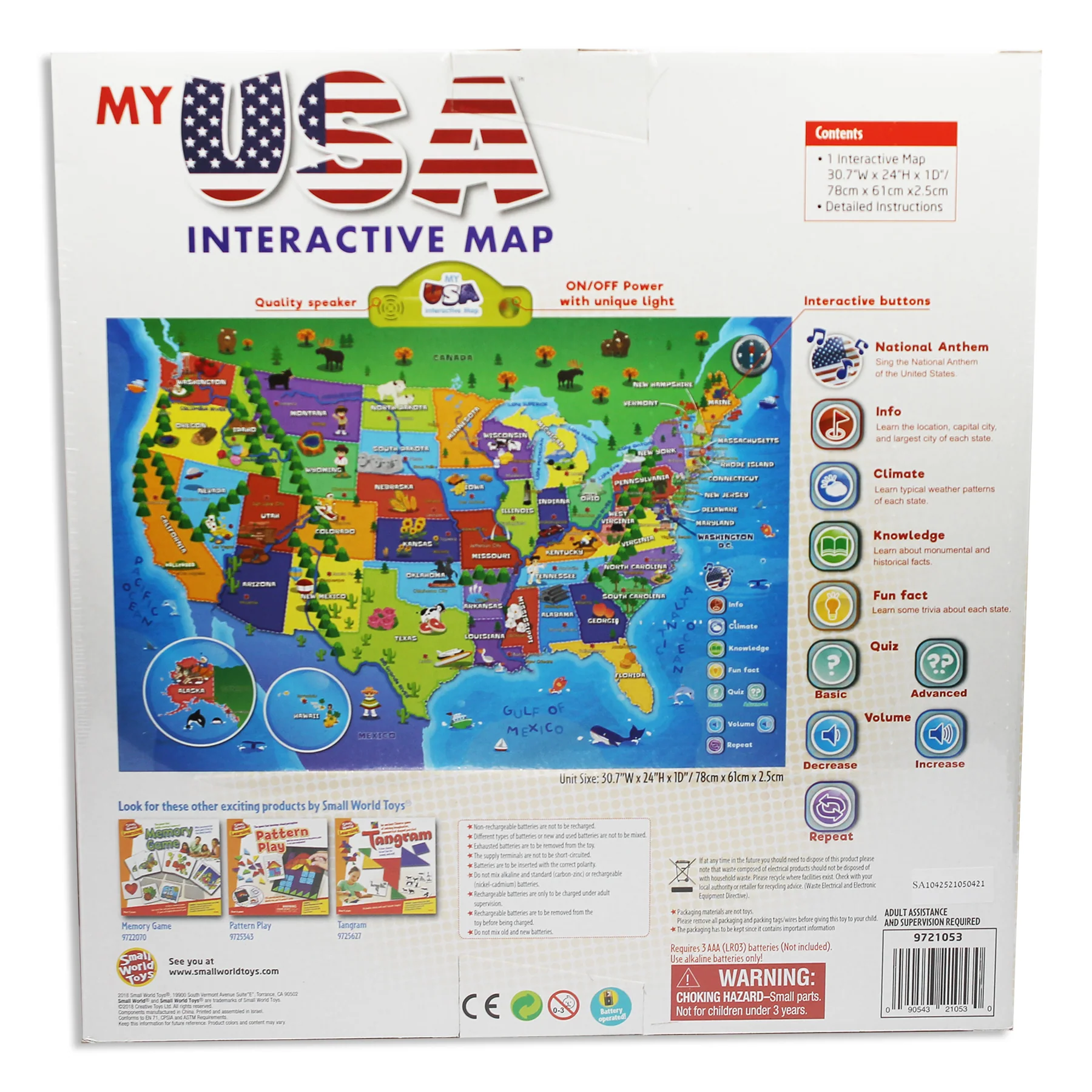 Small World Toys My USA Interactive Map - Educational Learning Toy - Image 2