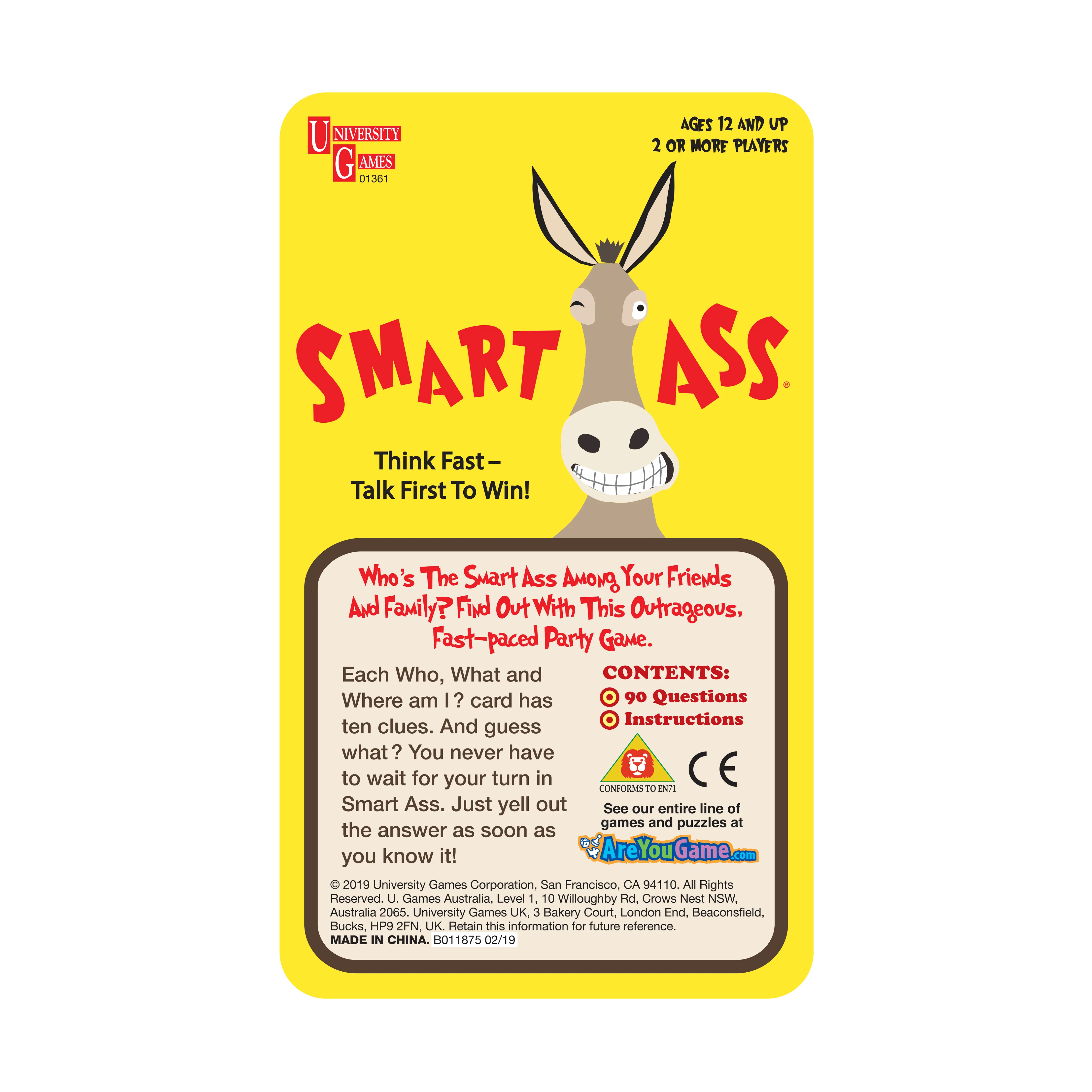 Smart Ass Quick-Fire Party Card Game and Booster Set - Image 3