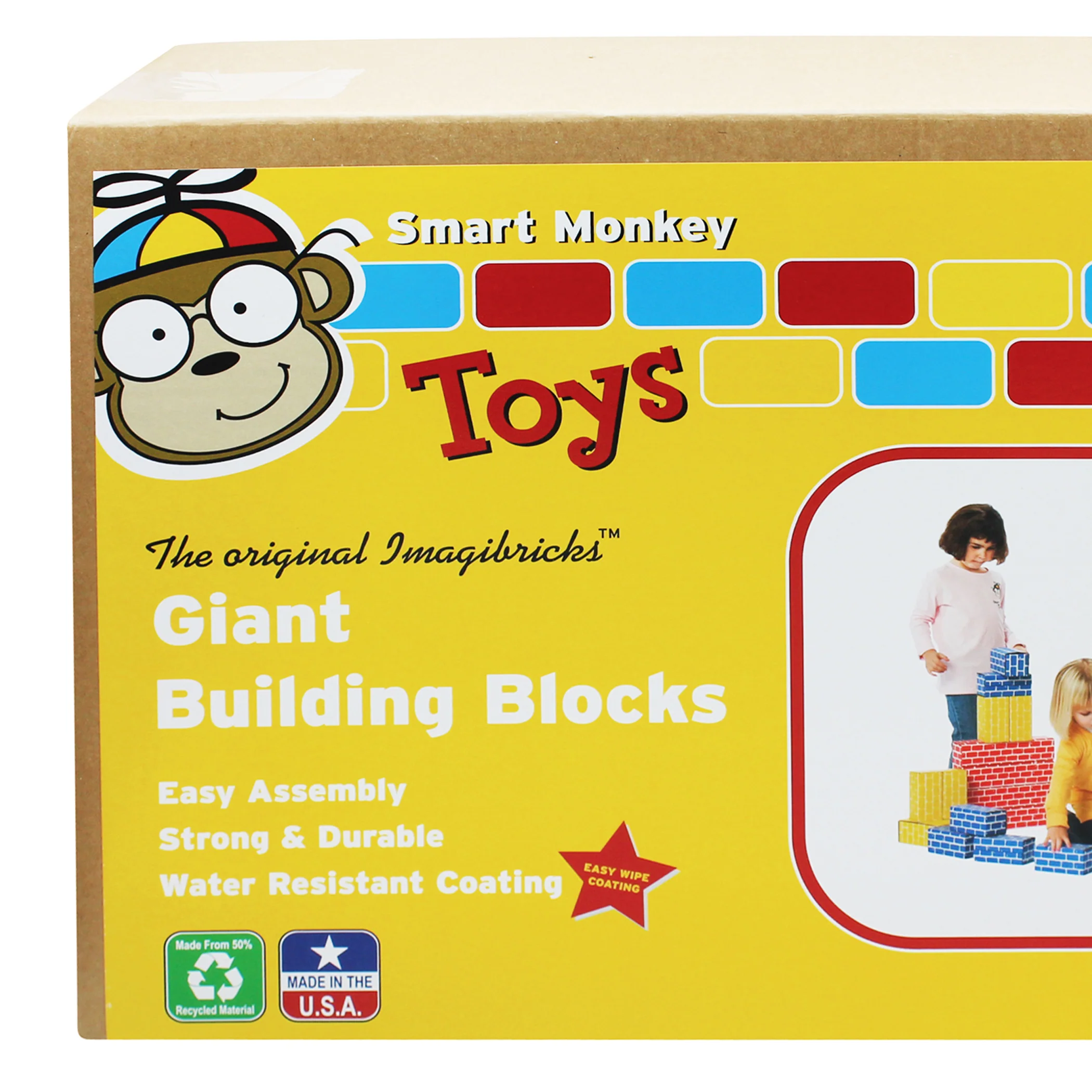 Smart Monkey Toys ImagiBRICKS 24-Piece Giant Building Block Set - Image 2