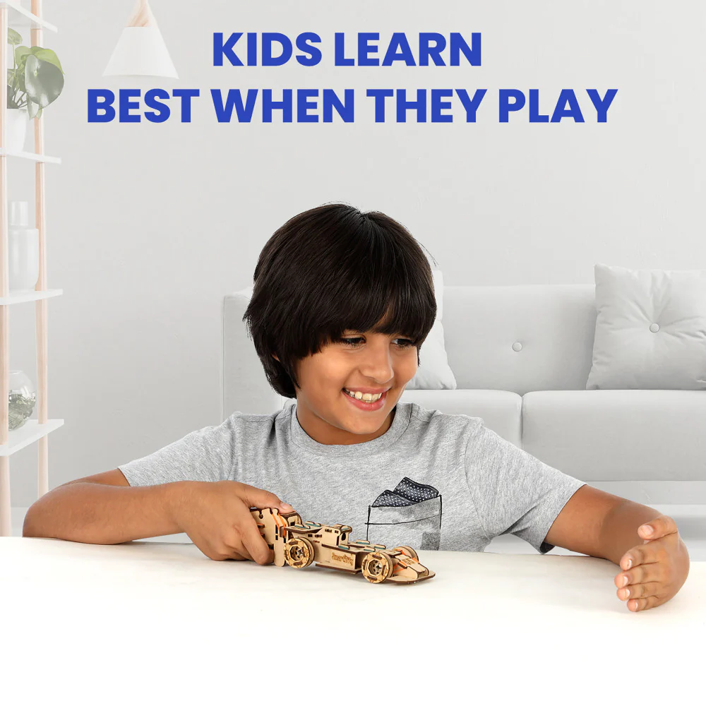 Smartivity STEM Wheels Speedster - Build & Race - Wooden DIY Car Kit