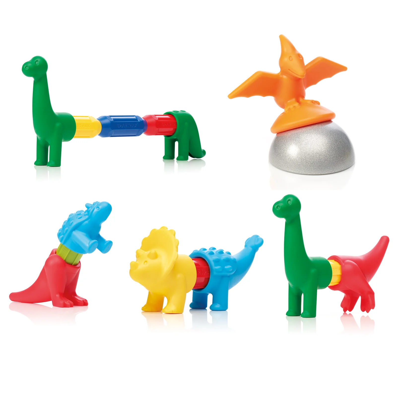SmartMax My First Dinosaurs Magnetic Building Set, 14 Pieces - Image 3