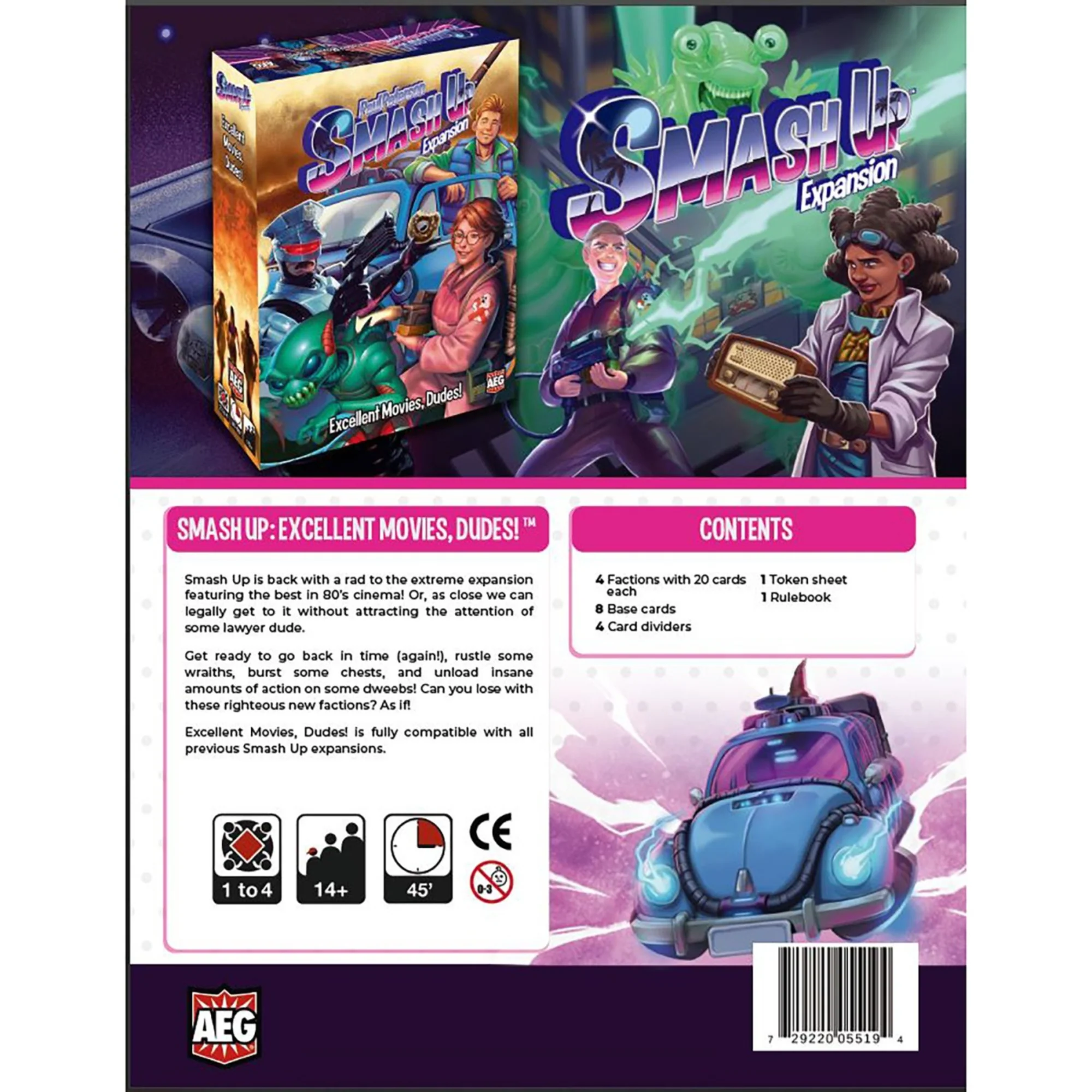 Smash Up: Excellent Movies, Dudes! Expansion Deck Game - Image 3