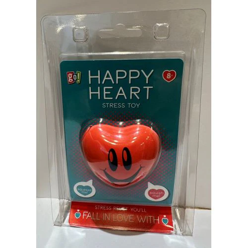 Cheerful Red Smiling Heart Stress Ball