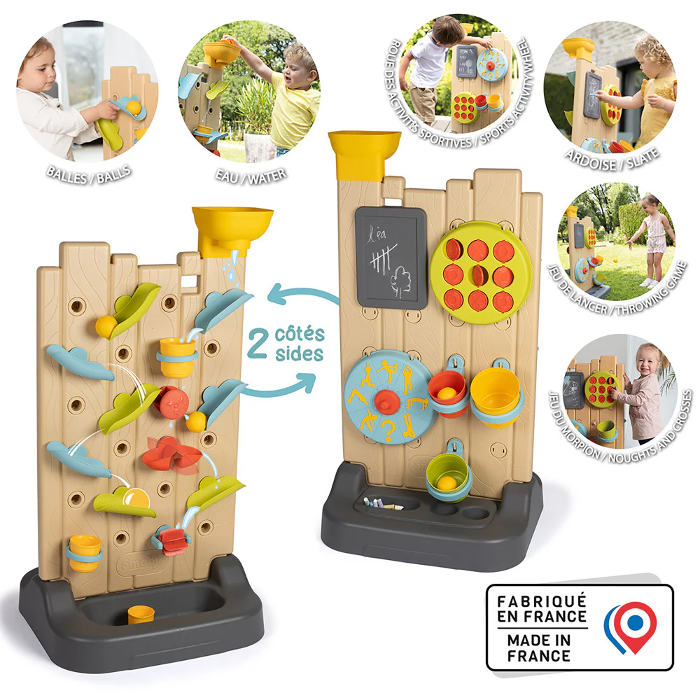 Smoby Ultimate 32" Activity Wall - Water & Ball Play Center for Toddlers - Image 2
