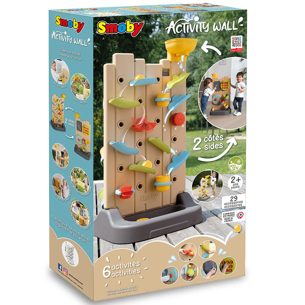Smoby Ultimate 32" Activity Wall - Water & Ball Play Center for Toddlers - Image 7