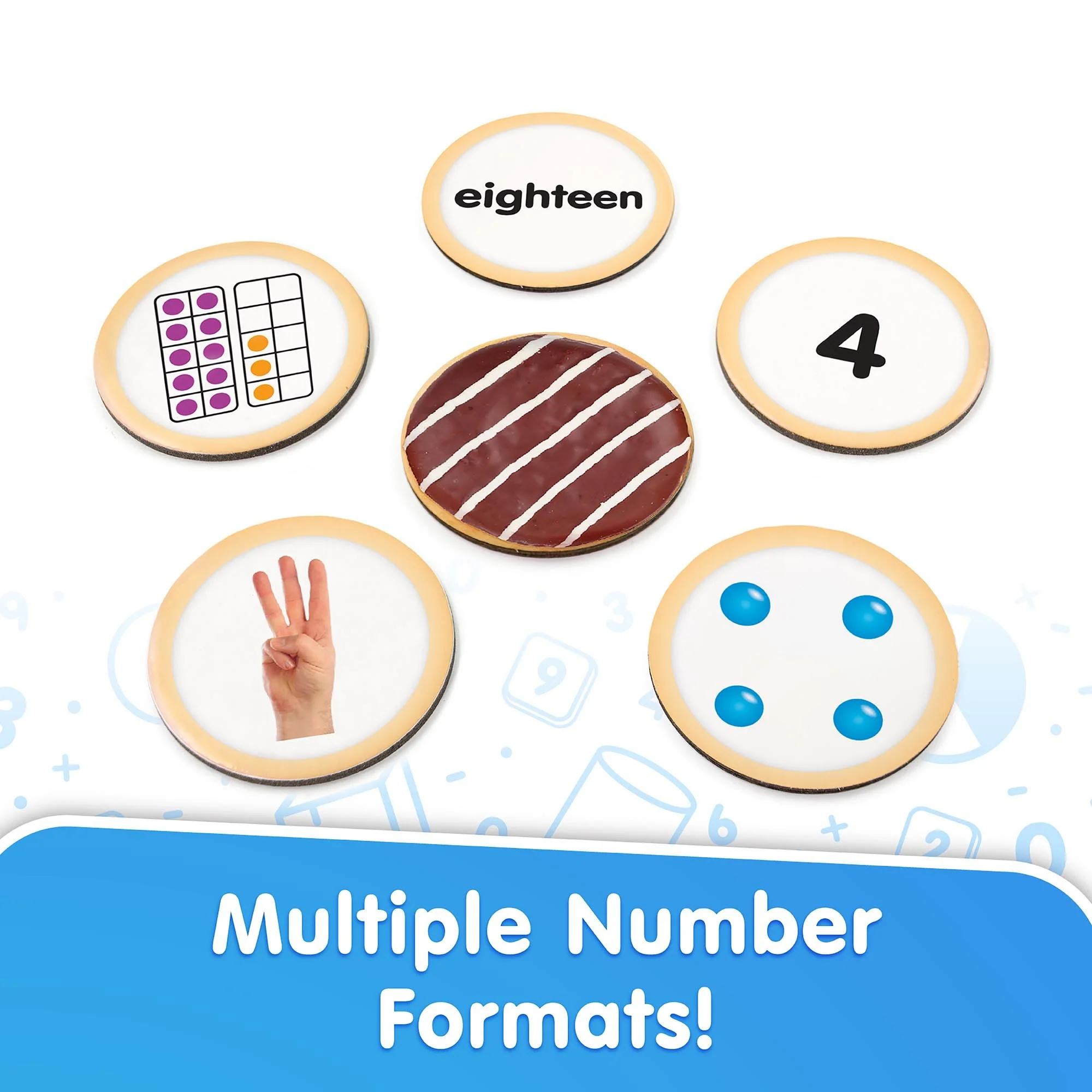 Number Snacks Math Learning Card Game With 90 Double-Sided Donut Cards - Image 2