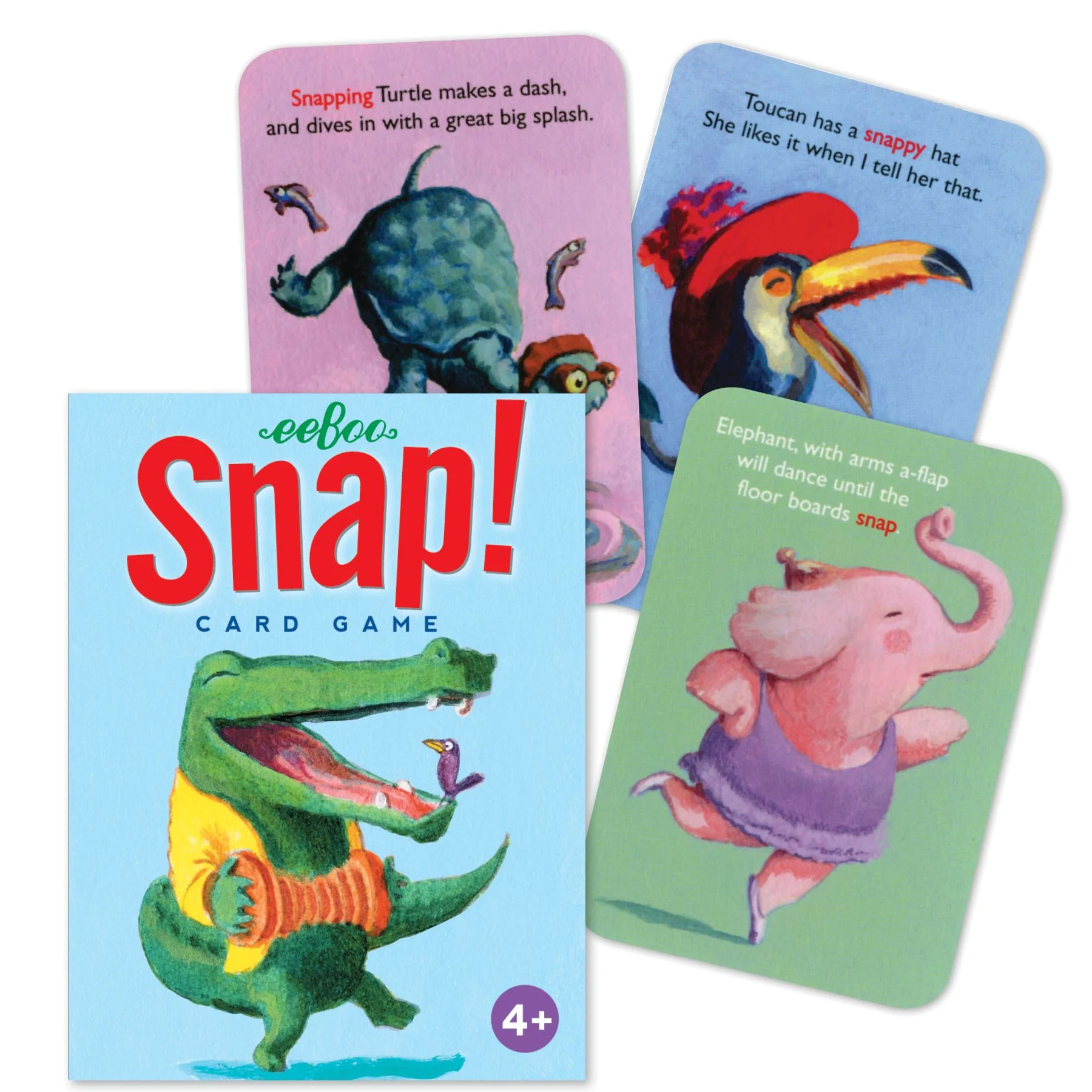 eeBoo Snap Classic Card Game With Rhymes And Animal Illustrations - Image 3