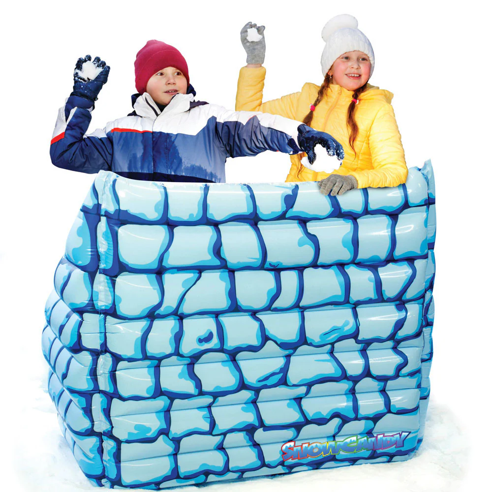 Arctic Fortress Inflatable Snow Bunker - Ultimate Snowball Shield