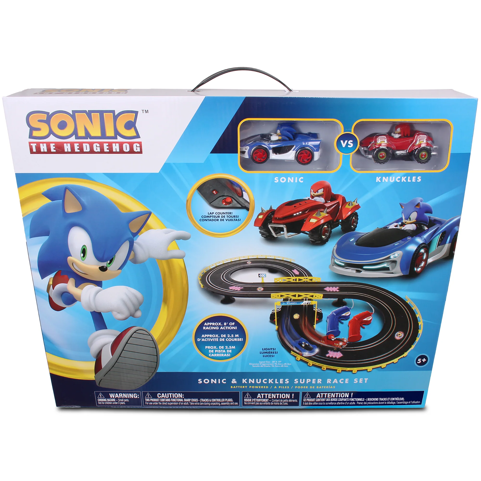 Sonic Crossworlds Slot Car Race Set - Sonic & Knuckles Figure-8 Track - Image 2
