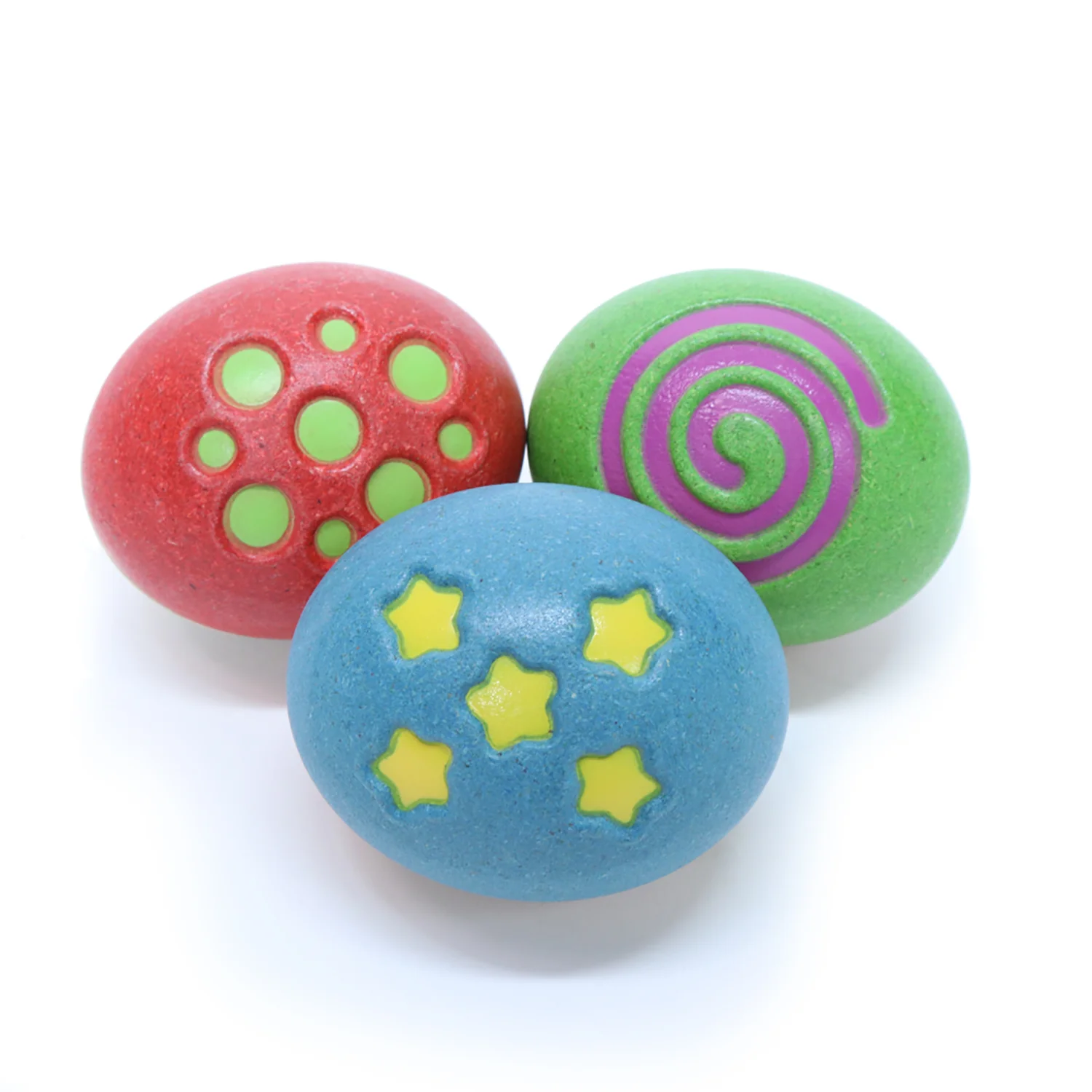 Sounds Like Fun! Colorful Wooden Egg Shakers, Set of 3 - Image 2