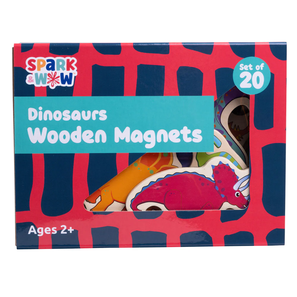 Spark & Wow Dinosaur Adventure Wooden Magnet Set - 20 Pieces - Image 2