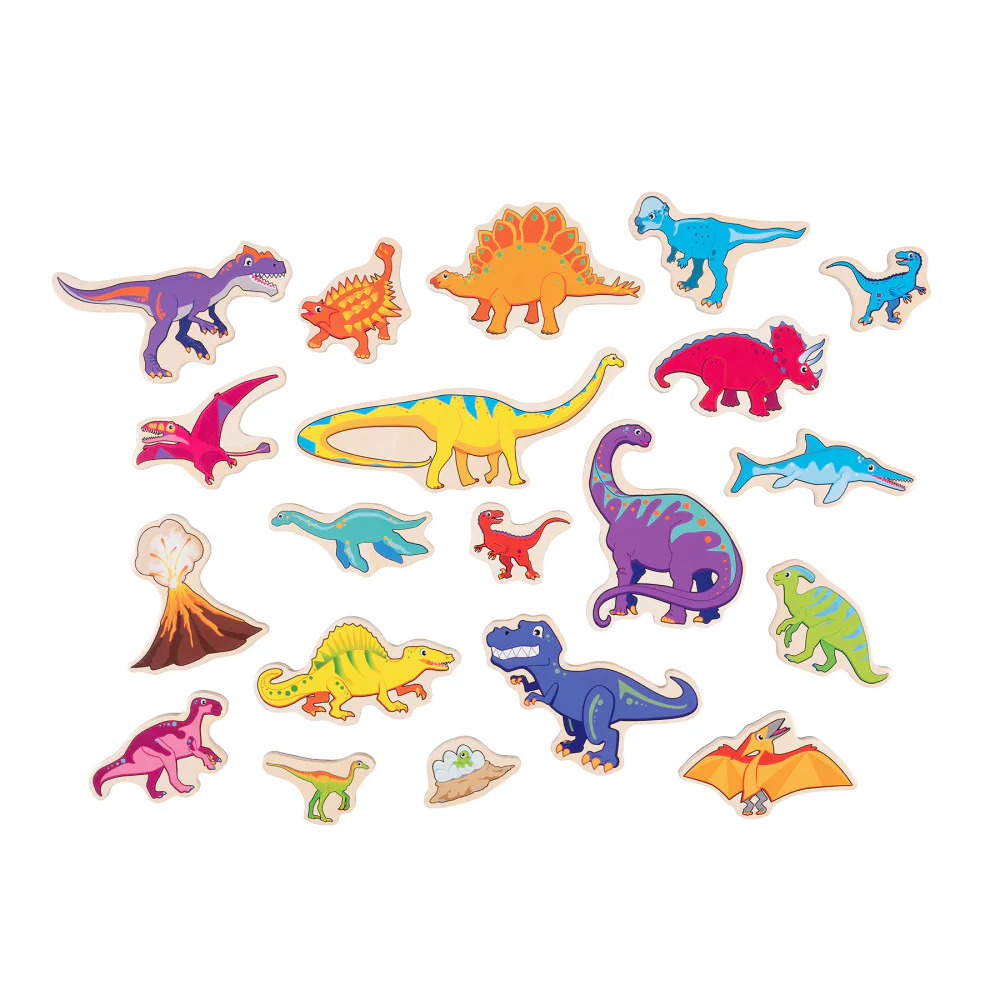 Spark & Wow Dinosaur Adventure Wooden Magnet Set - 20 Pieces - Image 8