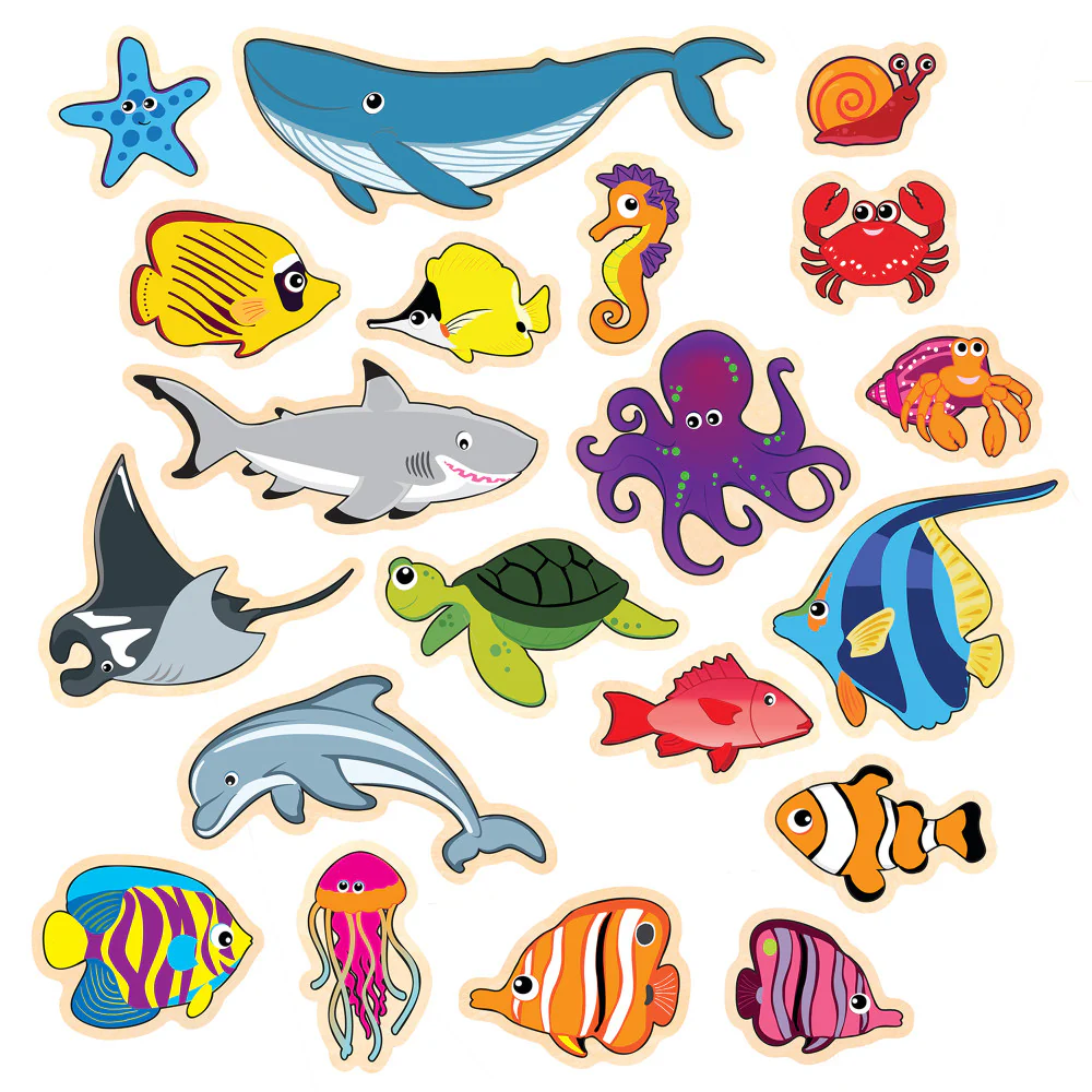 Spark & Wow Wooden Magnets - Sea Life Exploration Set - 20 Pieces - Image 6