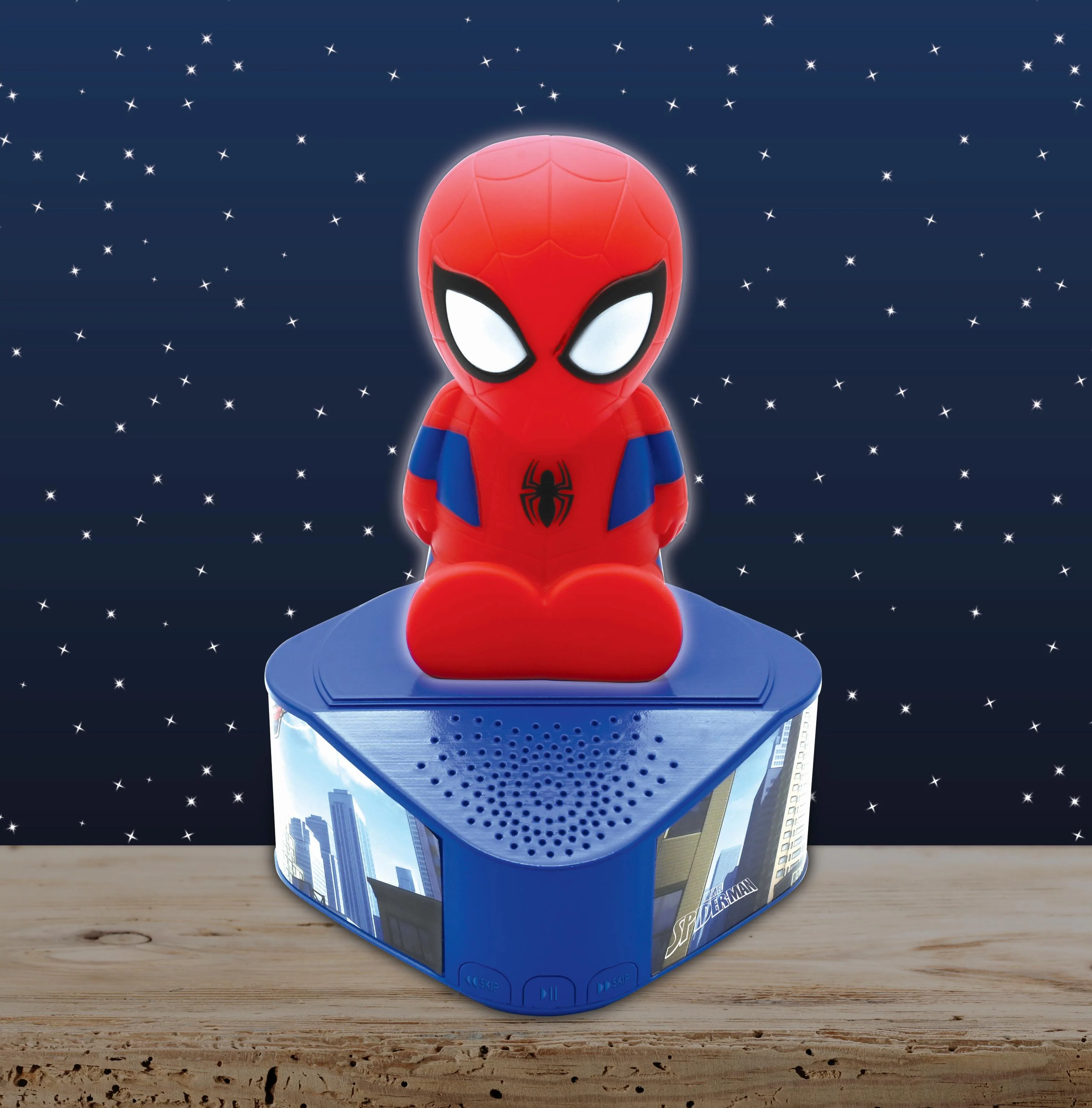 Marvel Spider-Man Illuminating Bluetooth Speaker - Light-Up Eyes - Red - Image 5