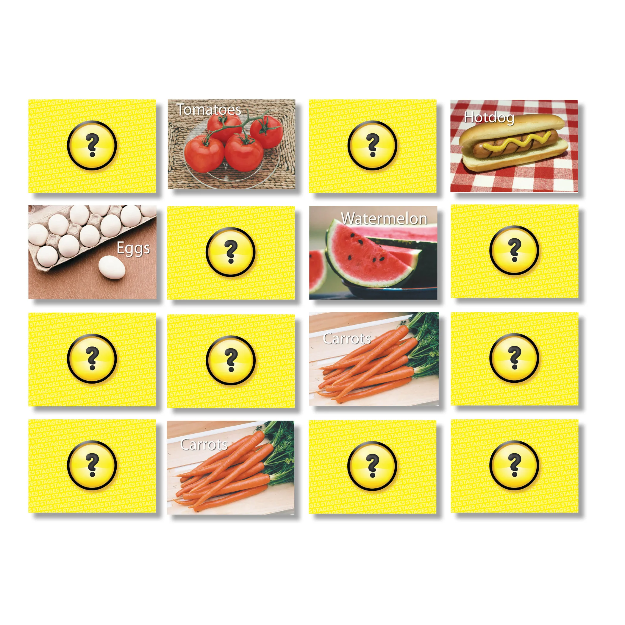 Stages Learning Materials Memory Match Game - Food Trio - Image 3
