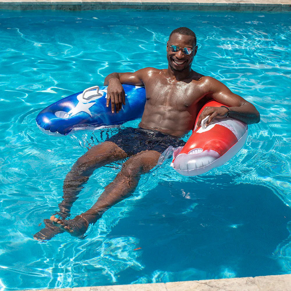 PoolCandy Stars & Stripes Jumbo Sun Chair - Patriotic Pattern - Image 2