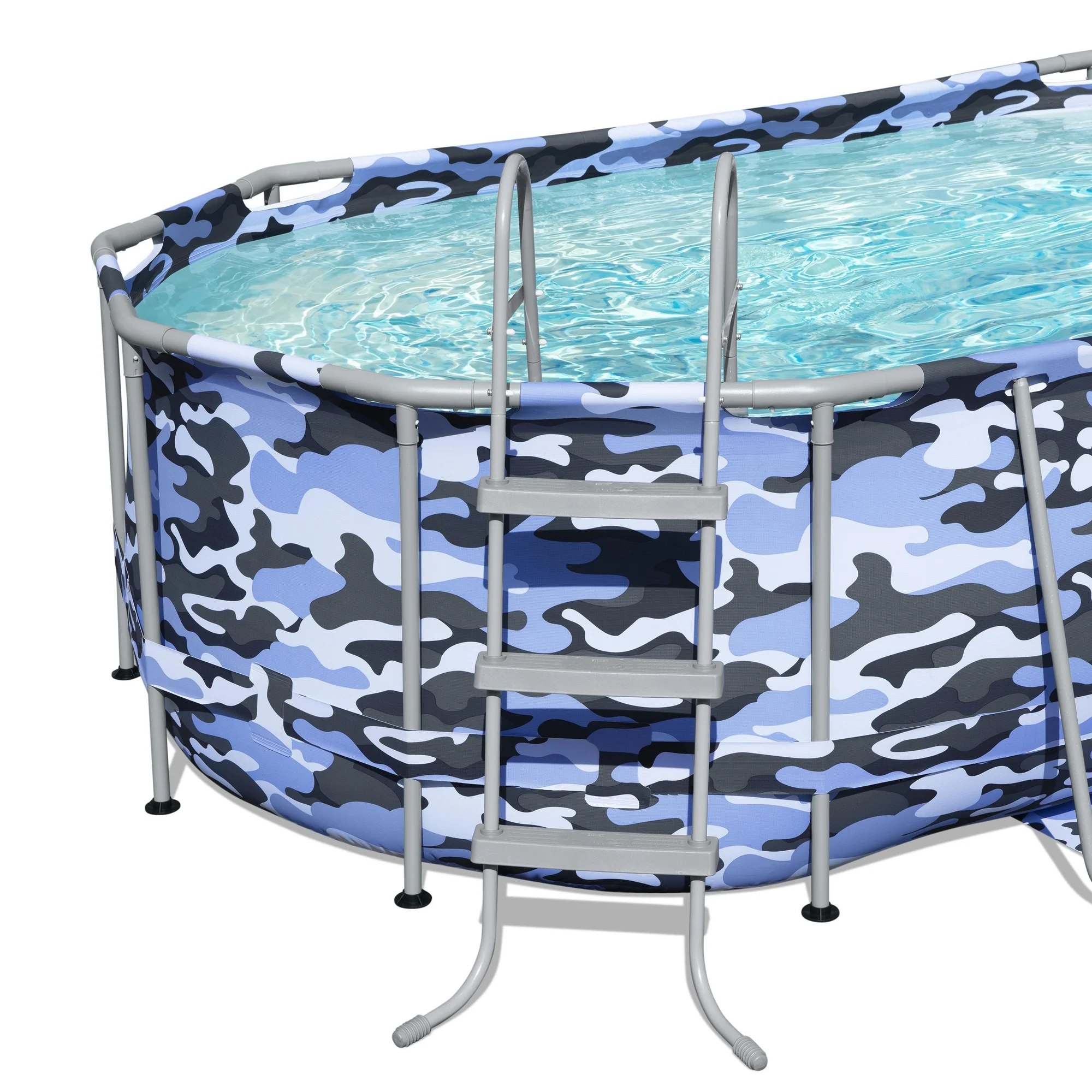 Bestway Steel Pro Max 14 Ft Oval Above Ground Pool Set With Pump, Ladder And Cover - Image 4
