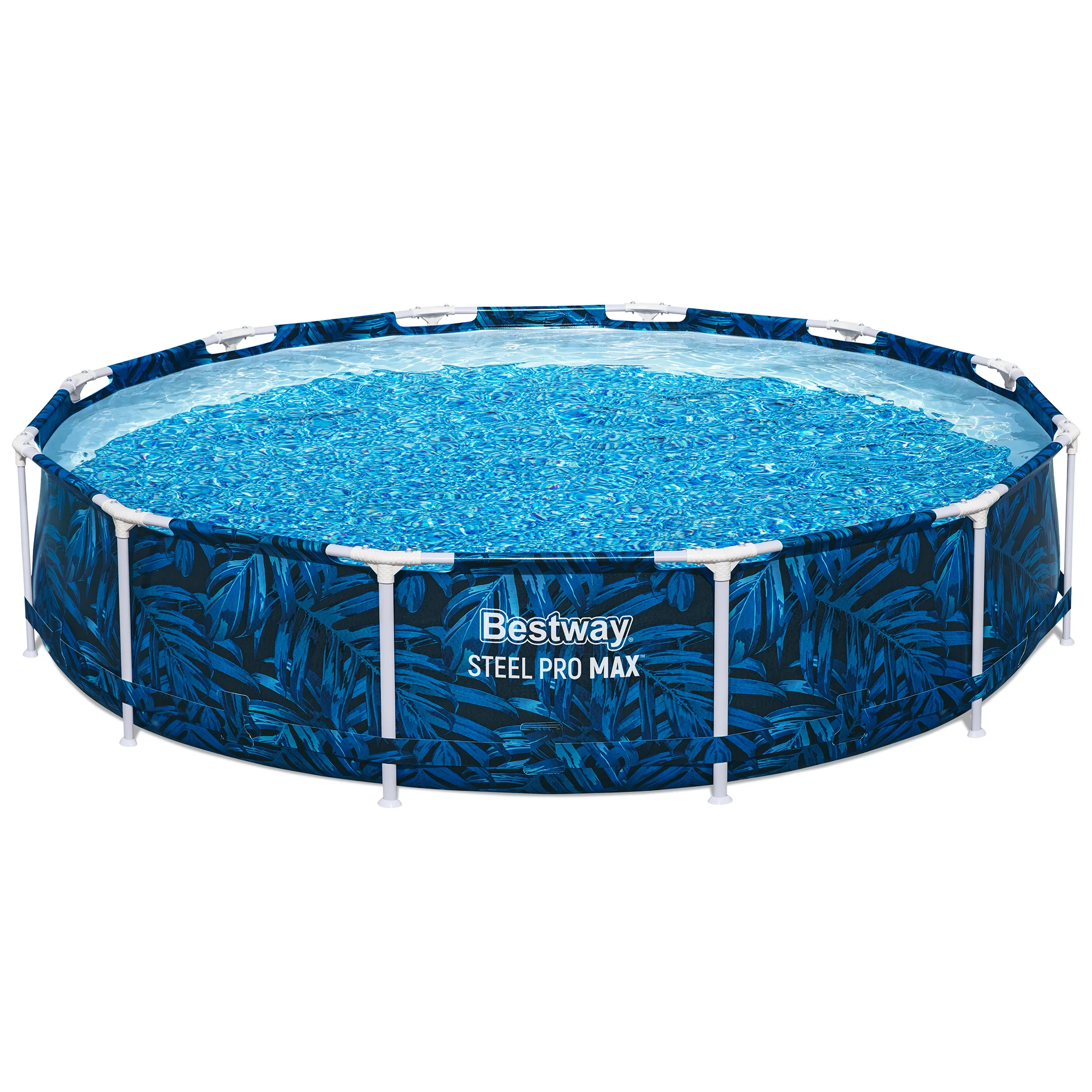Bestway Steel Pro MAX 12-Foot Round Above Ground Pool Set With Filter Pump