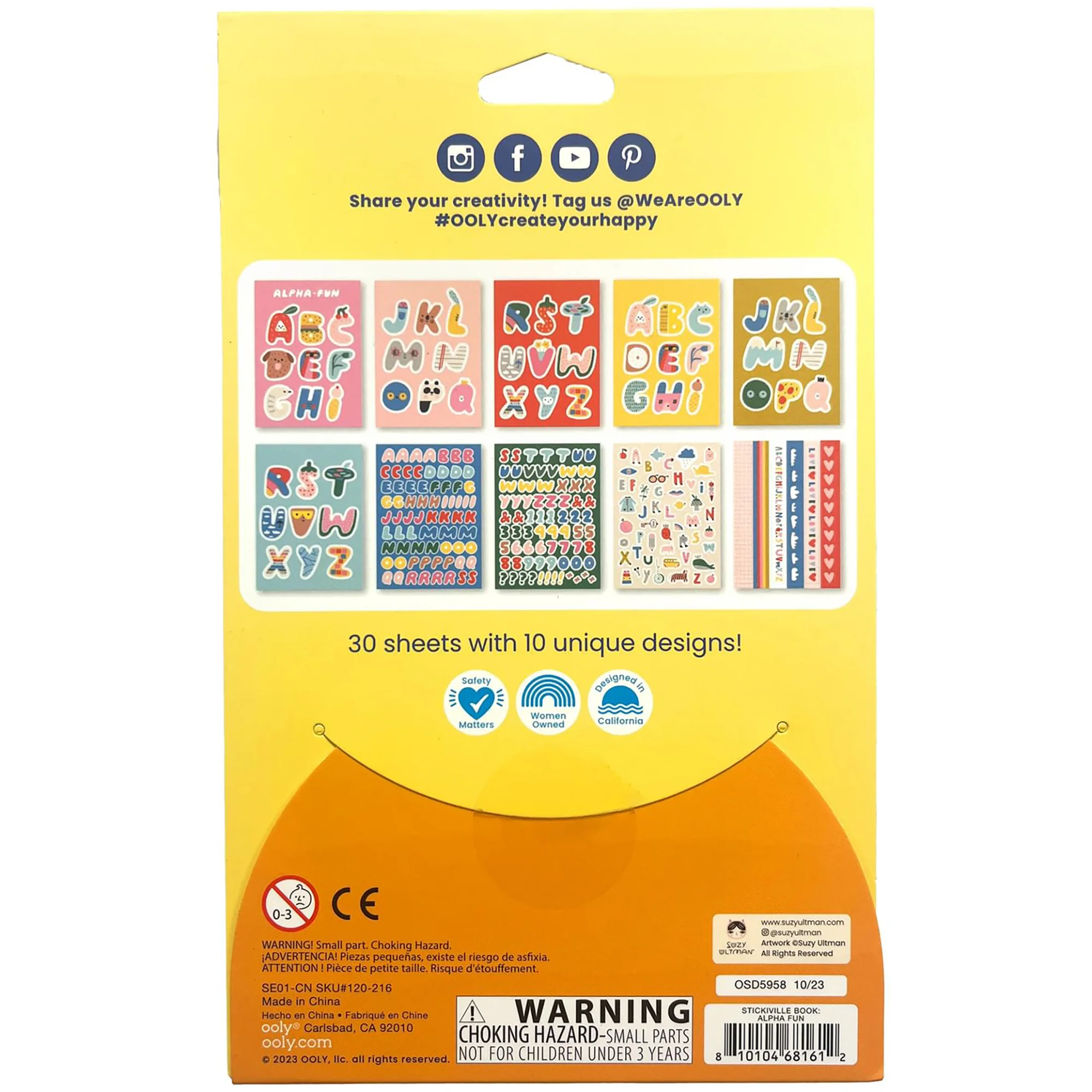 Stickiville X Suzy Ultman Alpha-Fun 30-Page Alphabet Sticker Book - Image 2