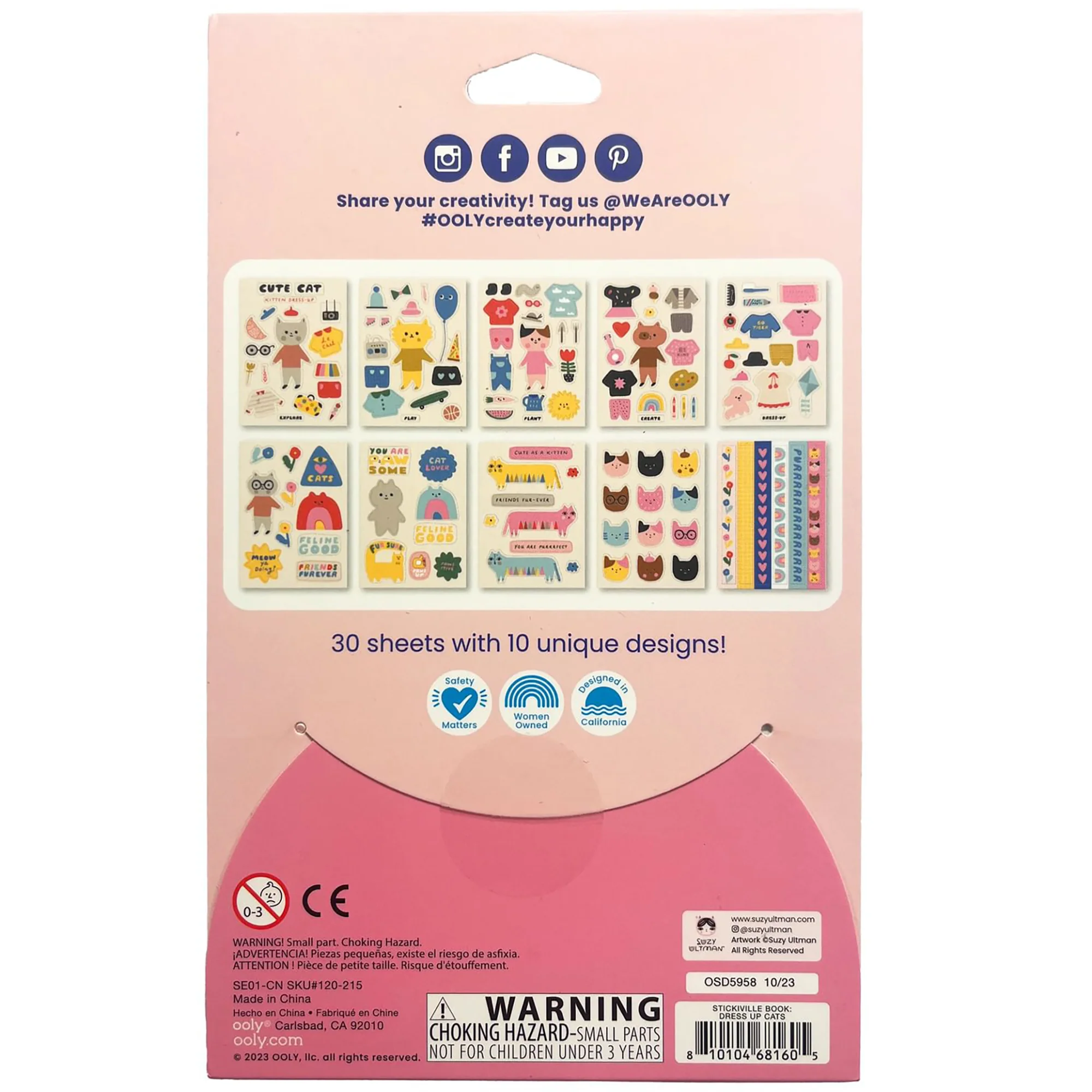 Stickiville Dress Up Cats Sticker Book - 30 Pages Of Creative Fun - Image 2