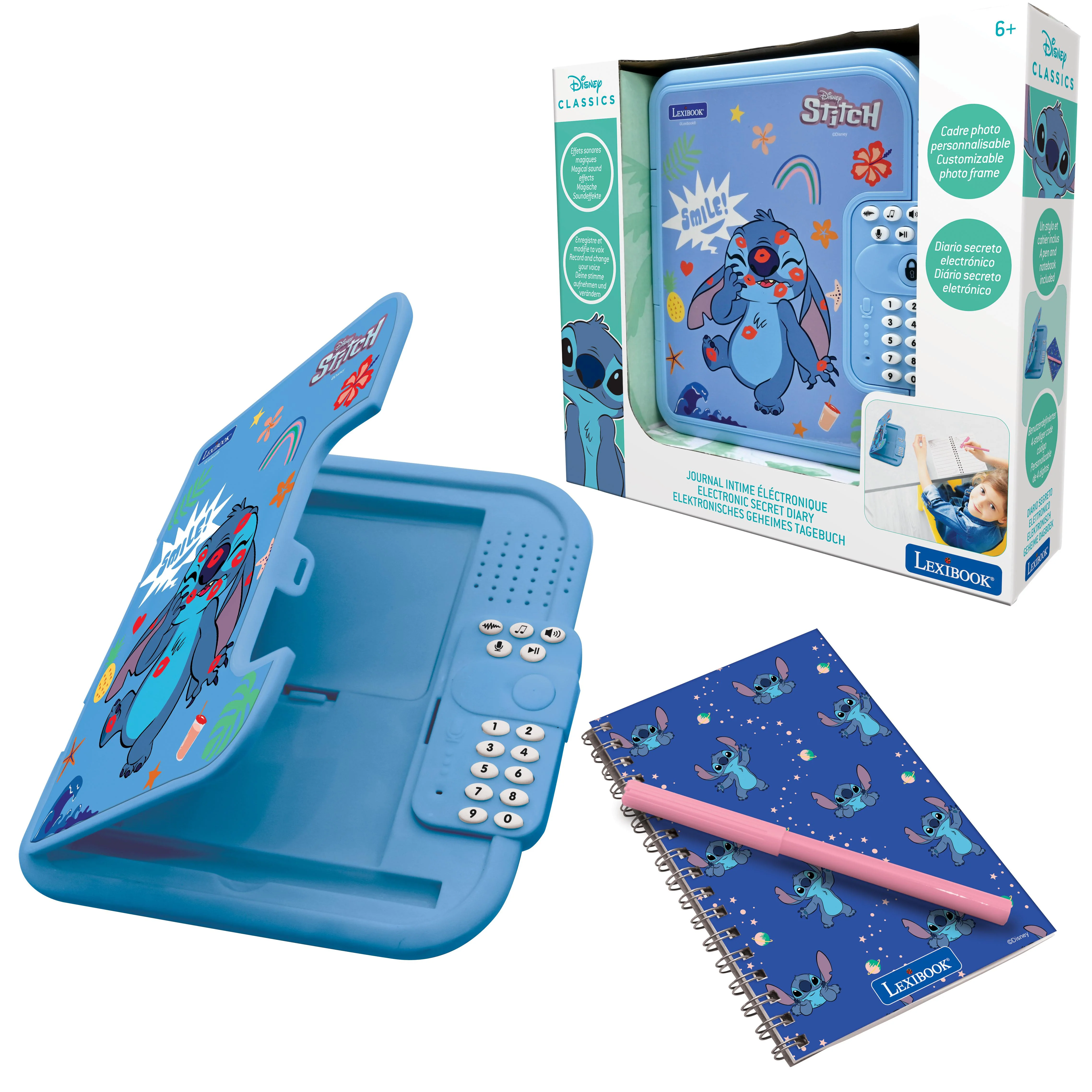 Stitch Secret Safe Electronic Diary - Interactive Security - Blue - Image 3