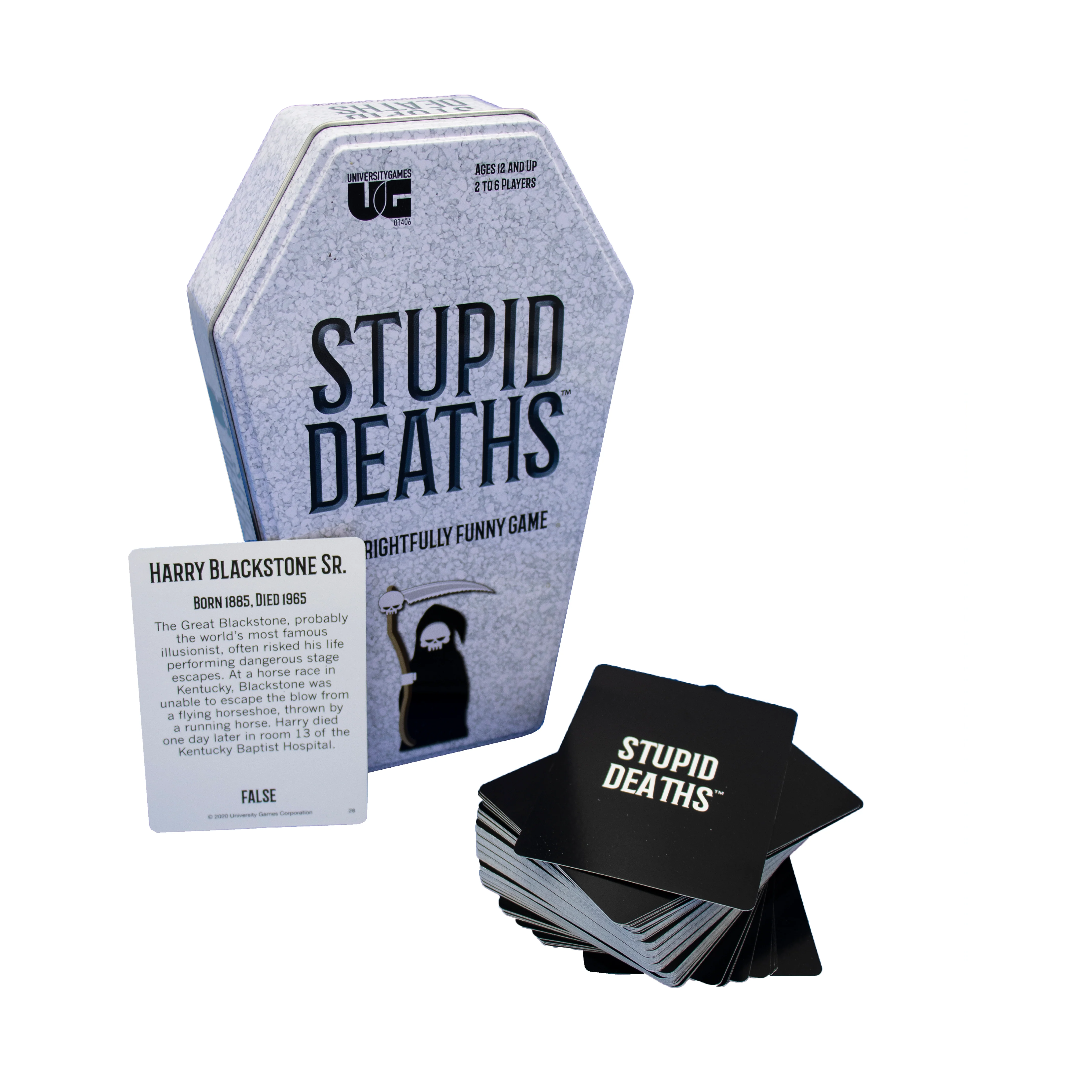 Stupid Deaths Frightfully Funny Card Game Tin - Image 3