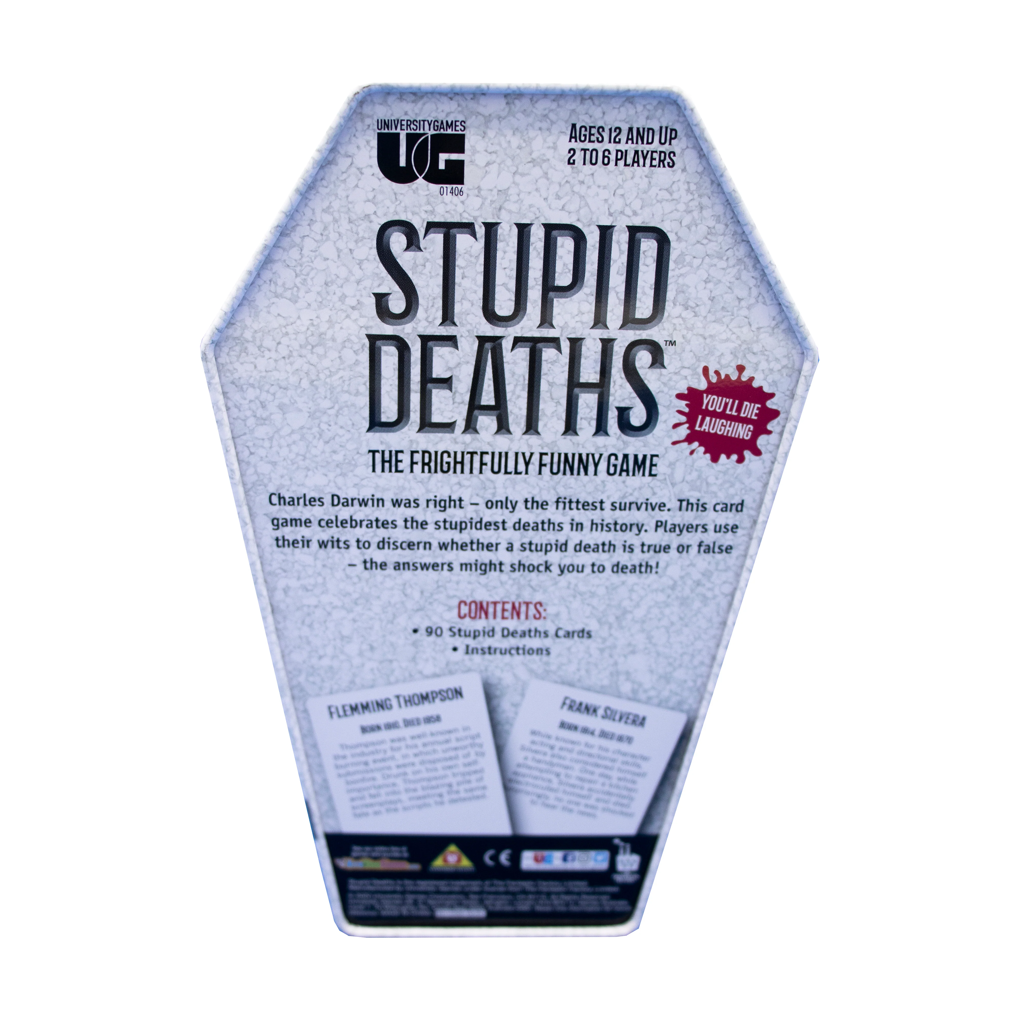 Stupid Deaths Frightfully Funny Card Game Tin - Image 4
