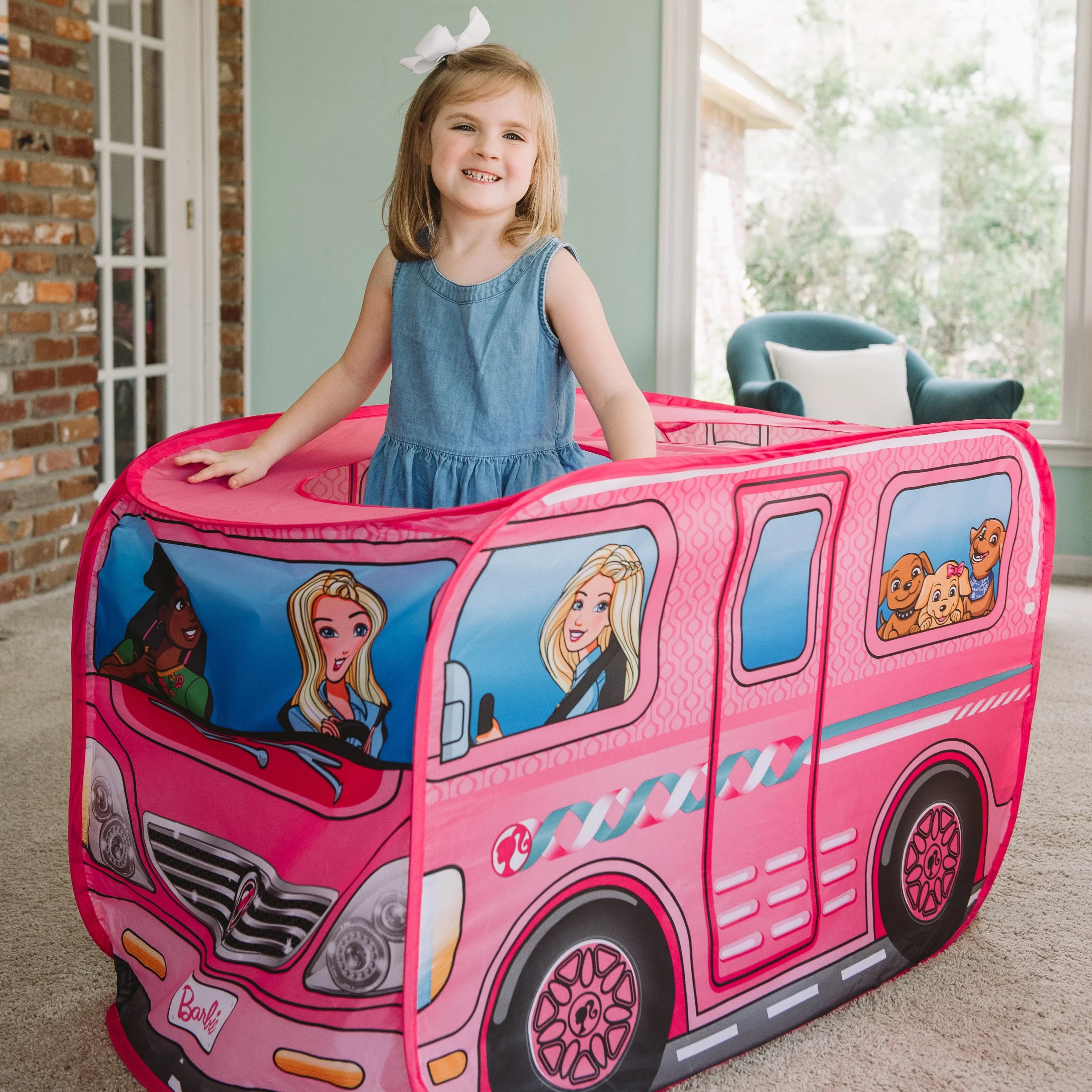 Sunny Days Entertainment Barbie Camper Play Tent – Imaginative Playhouse for Kids - Image 2