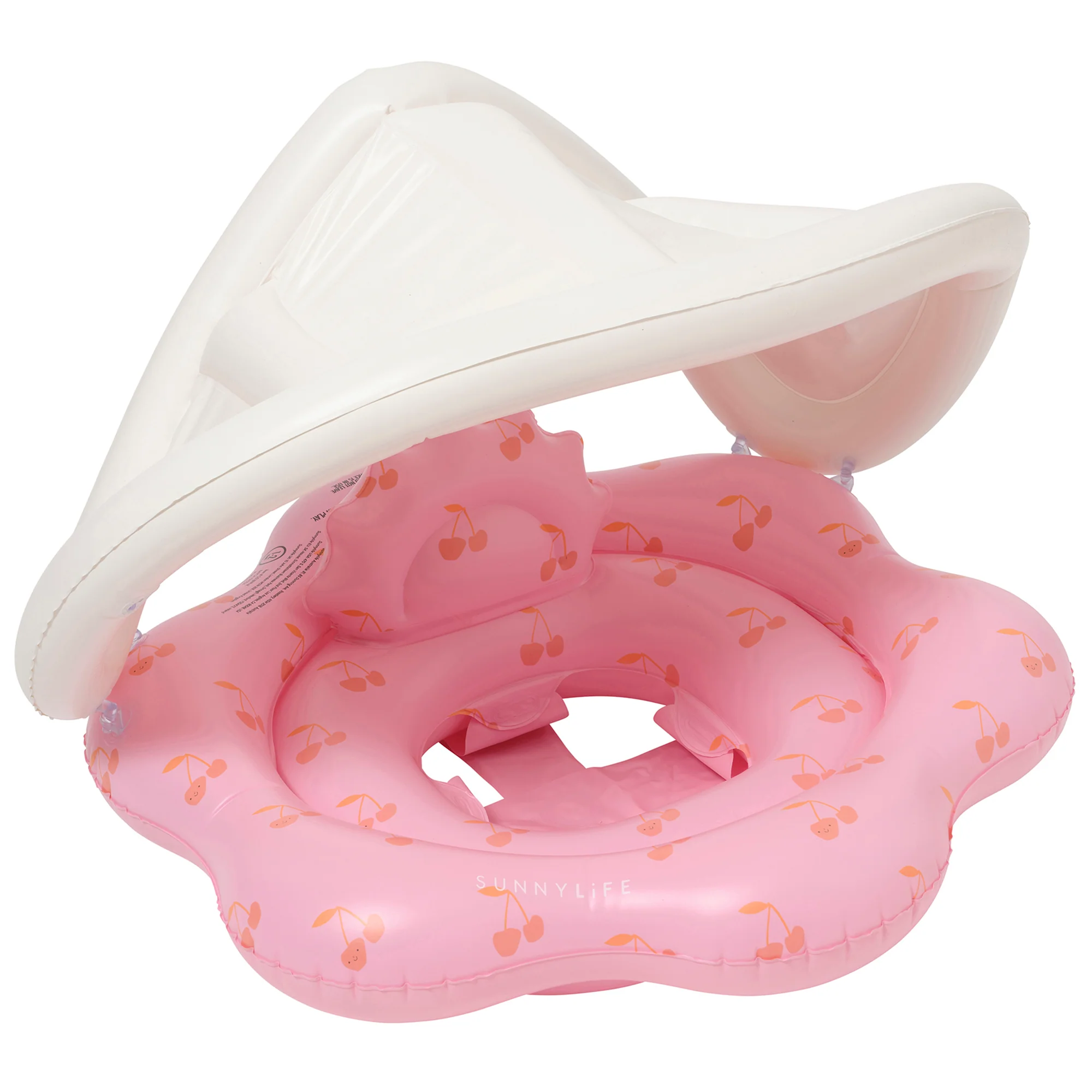 Sunnylife Cotton Candy Pink Baby Float with Canopy, Inflatable Tube & Comfort Features