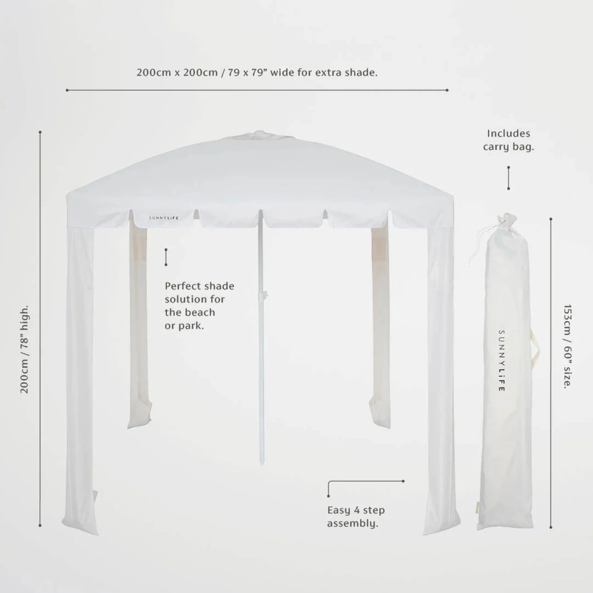 Sunnylife Beach Cabana Casa Blanca - Elegant Outdoor Shade Canopy - Image 2