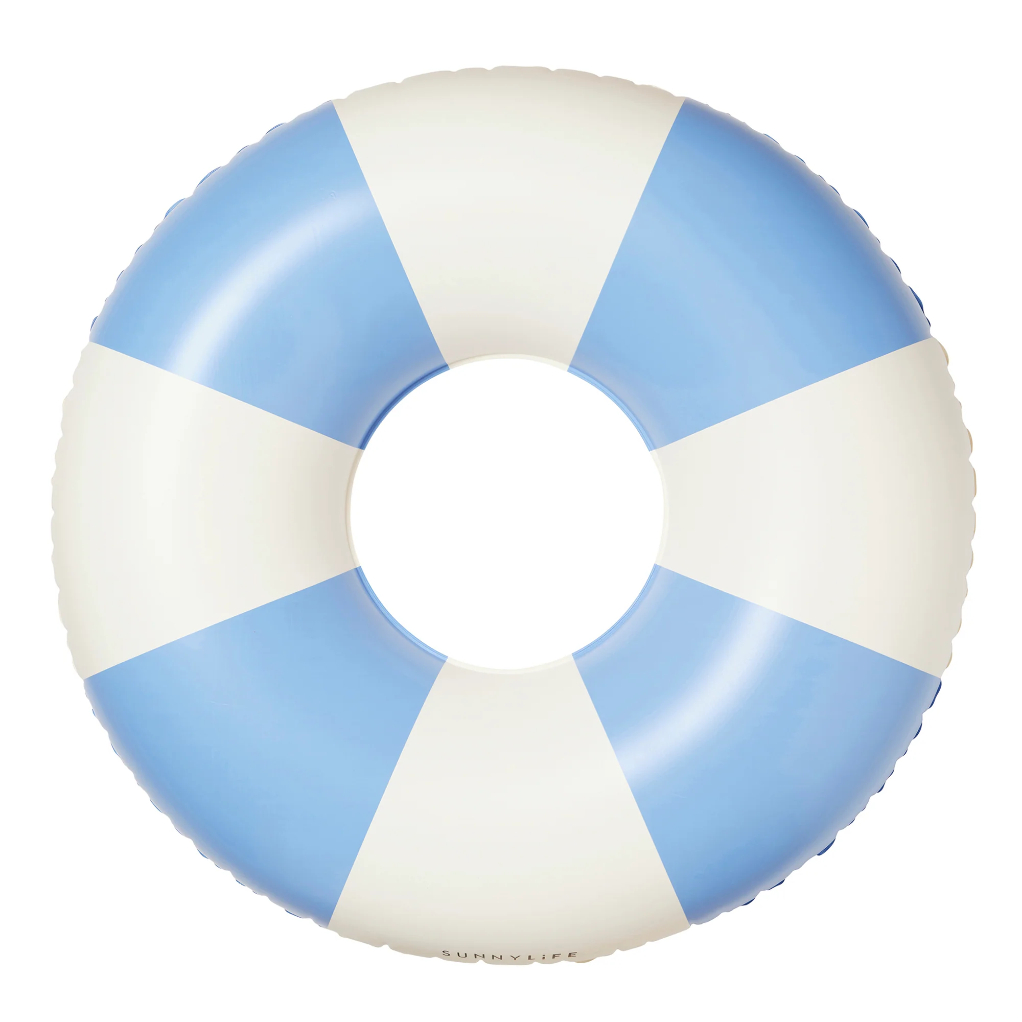 Sunnylife 41" Blue Striped Inflatable Pool Ring, 220lb Capacity