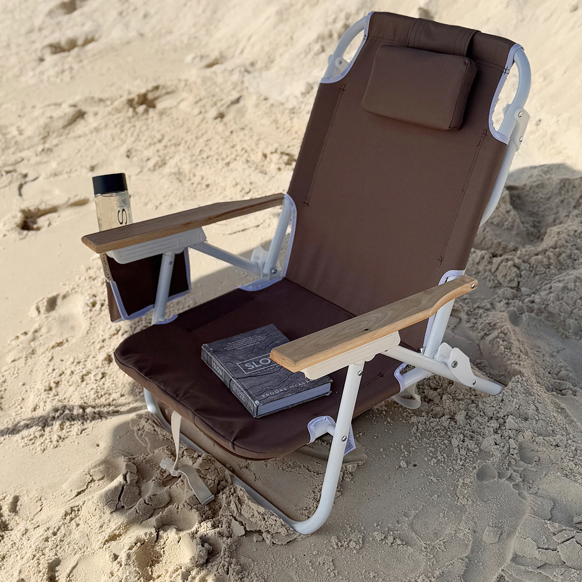 Sunnylife Deluxe Beach Chair - Rustico Driftwood with Cooler & Drink Holder - Image 2