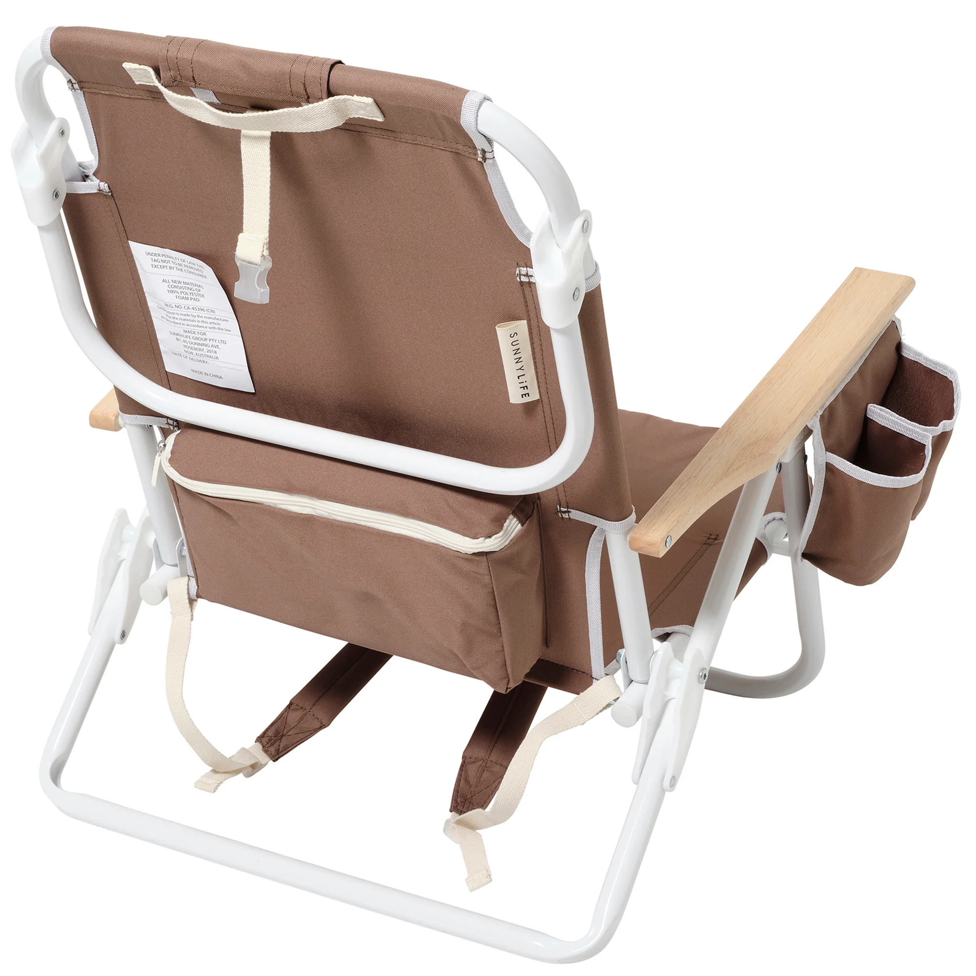 Sunnylife Deluxe Beach Chair - Rustico Driftwood with Cooler & Drink Holder - Image 3
