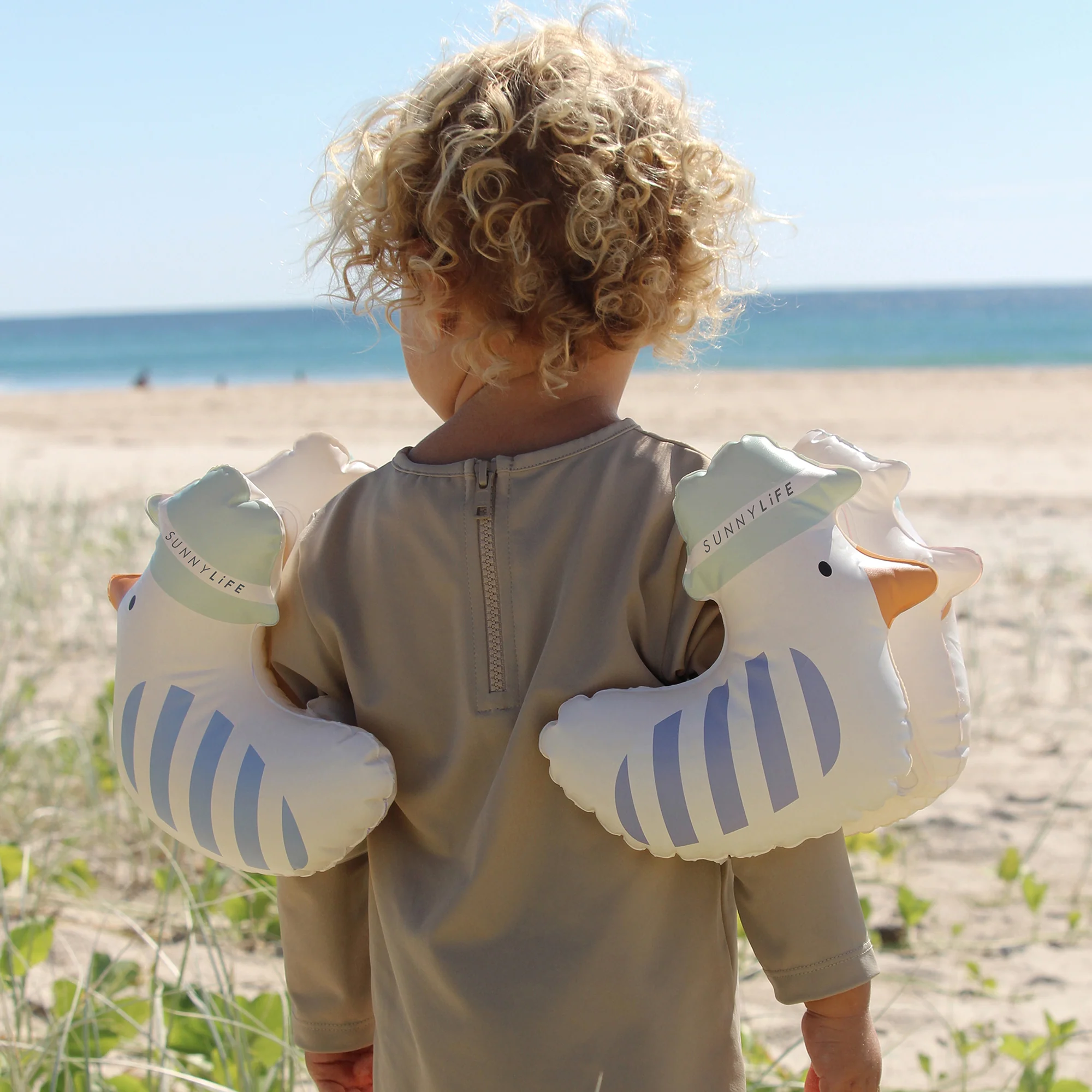 Sunnylife Kids' Inflatable Arm Bands - Sid Seagull Swim Floaties - Image 3