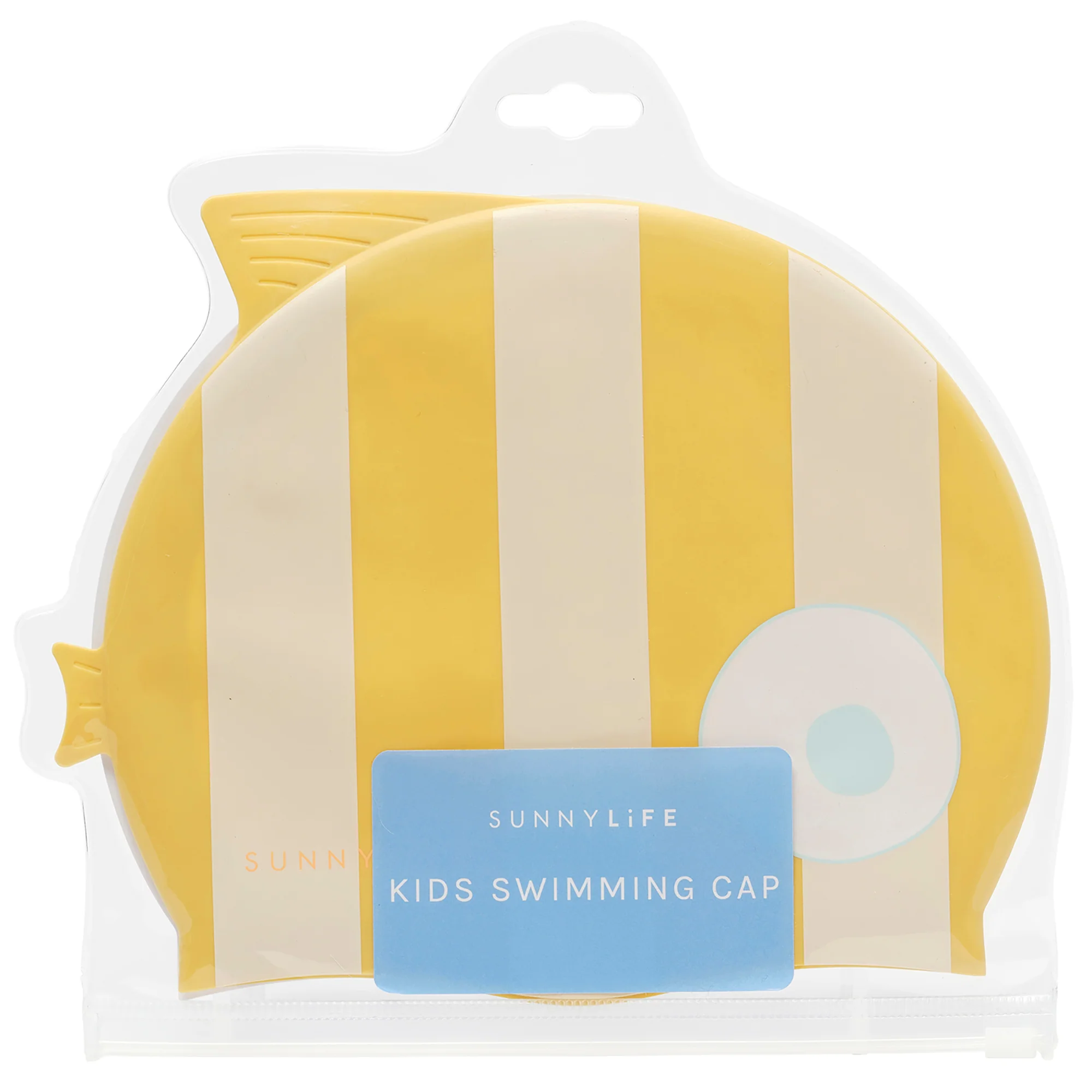 Sunnylife Finn The Fish Kids' Silicone Swim Cap, Ages 3-9 - Image 2