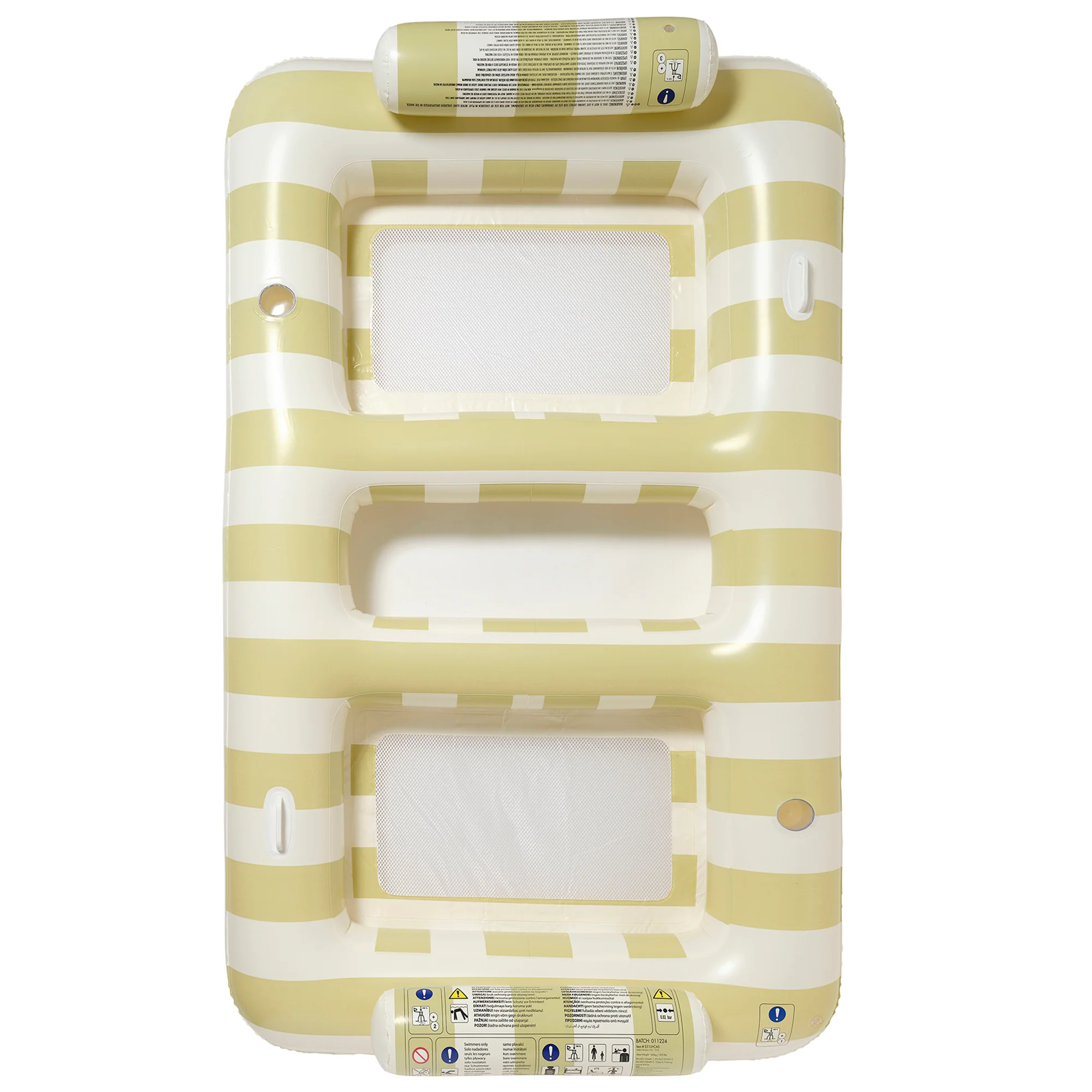 Sunnylife Luxe Twin Hammock Float, Casa Sand Stripe - 2-Person Inflatable Pool Lounger - Image 4