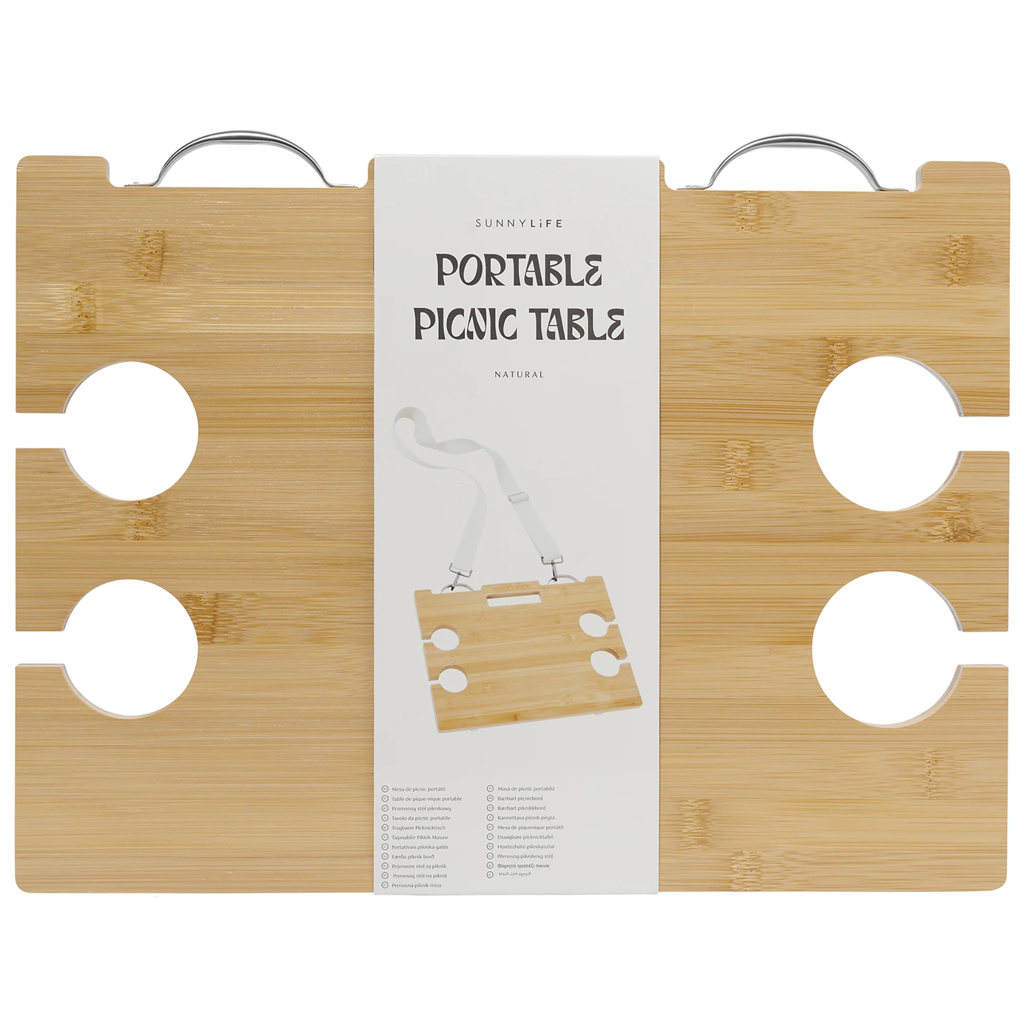 Sunnylife Portable Picnic Table – Le Weekend Natural Bamboo
