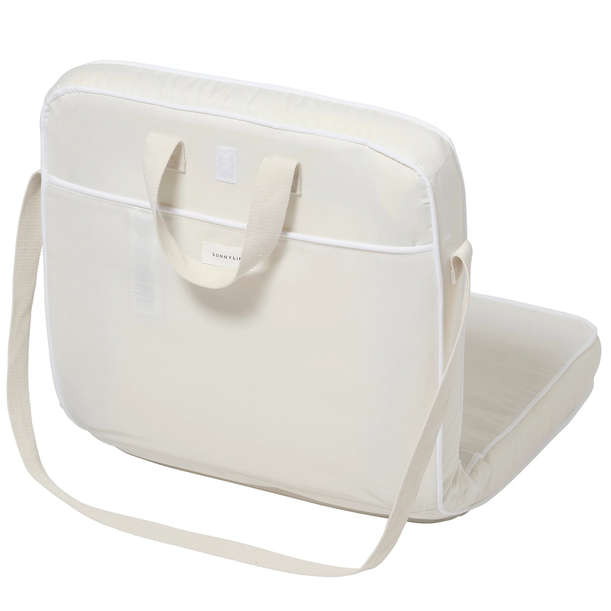 Sunnylife Casa Cream Portable Folding Chair - 6 Recline Settings, Foam Pad - Image 2