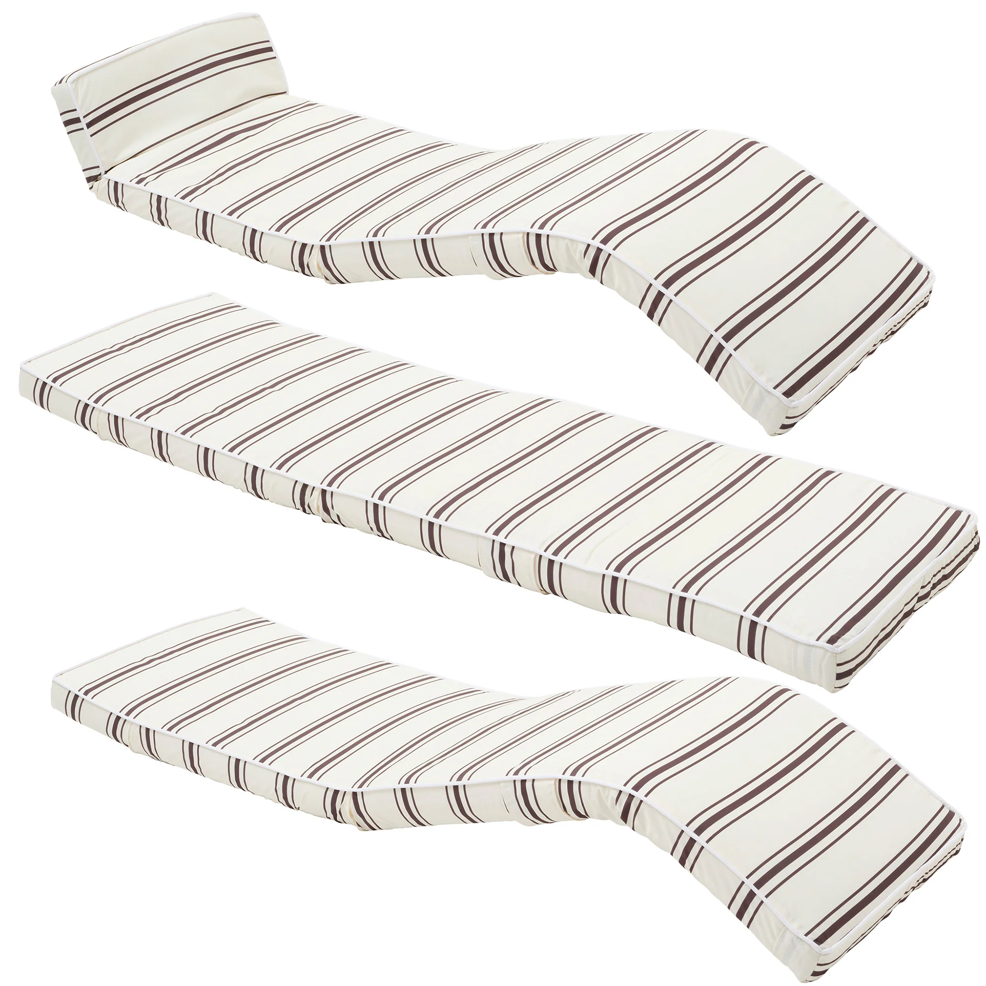 Sunnylife Adjustable Lounger Chair - Charcoal Stripe - Image 5