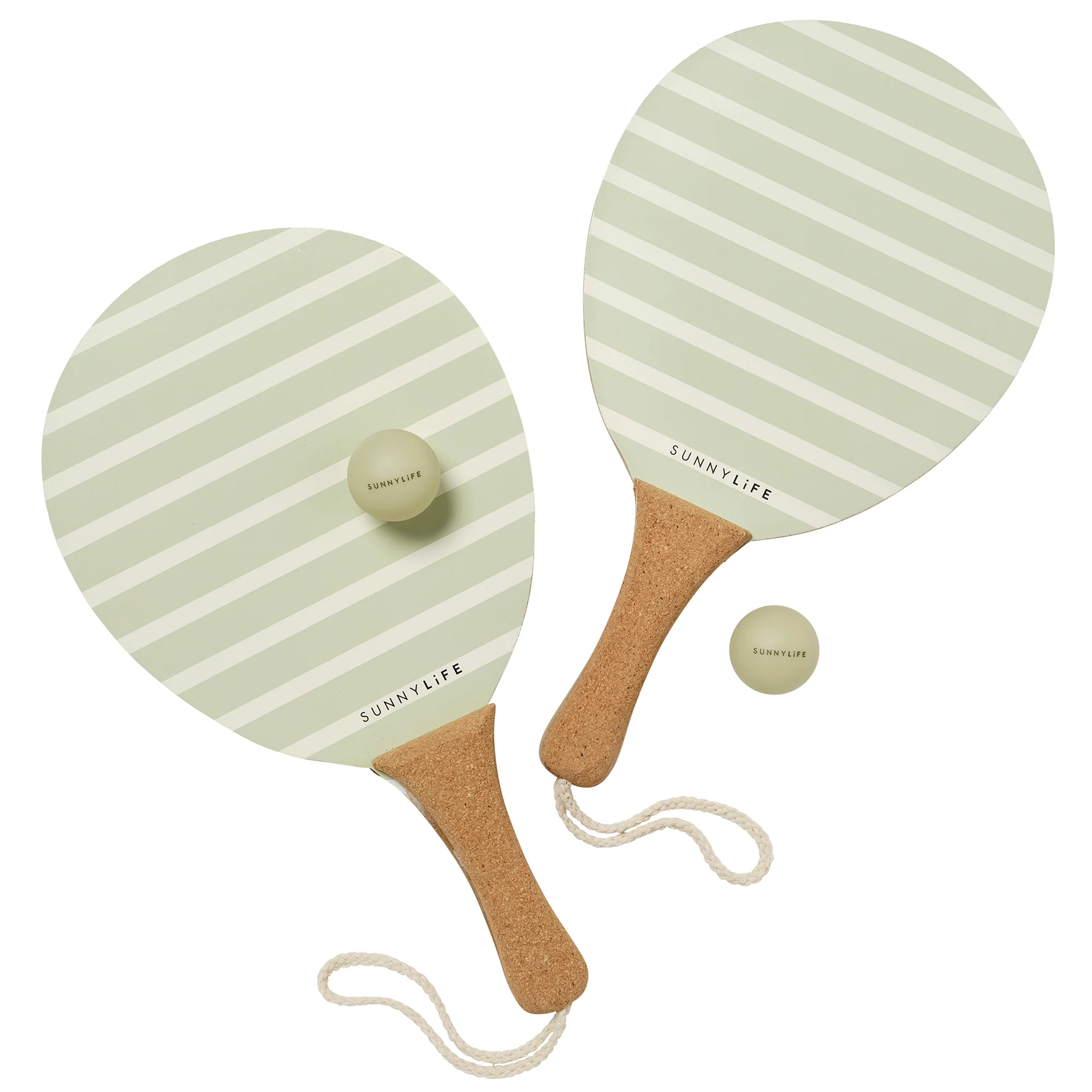 Sunnylife Vintage Beach Paddles - La Palma Sage Stripe