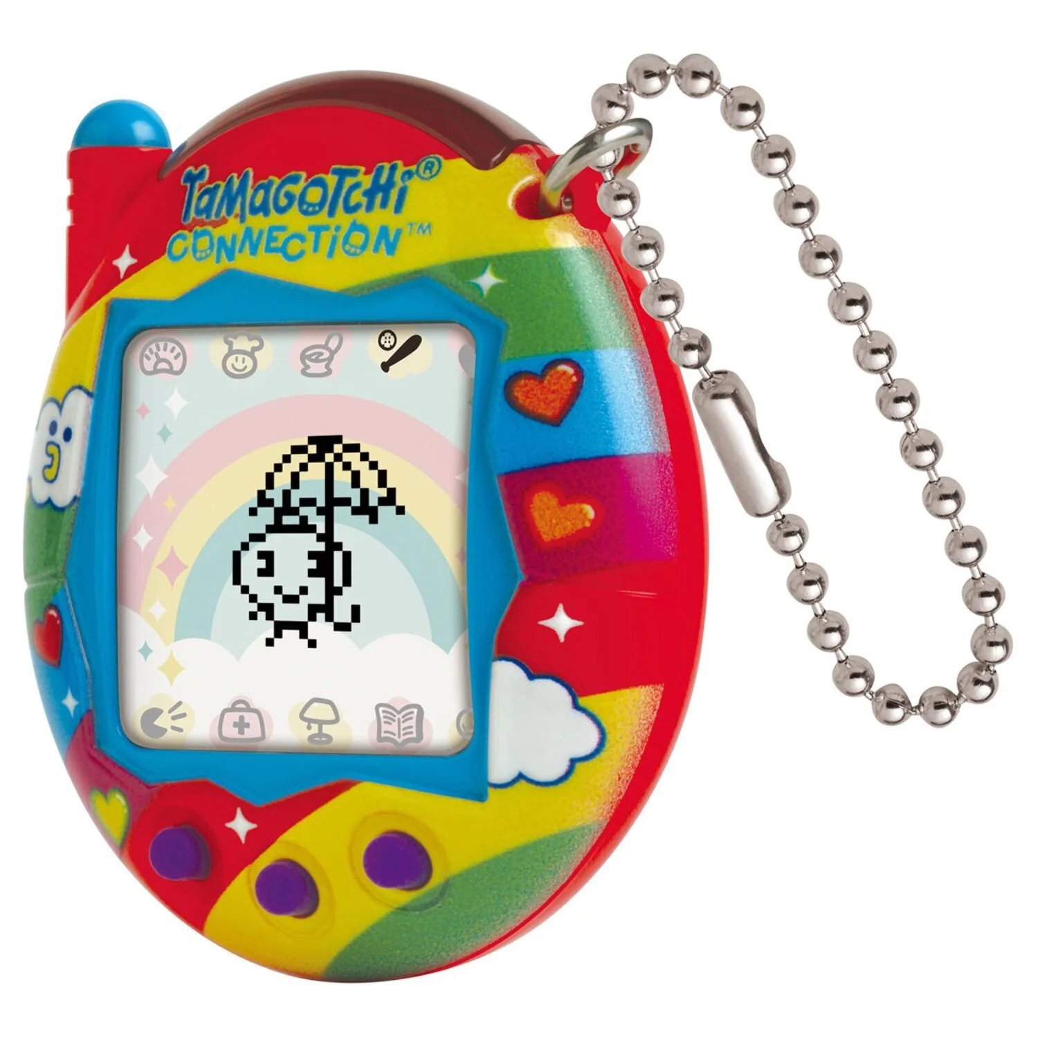 Tamagotchi Connection Rainbow Sky - Vibrant Red Virtual Pet - Image 2