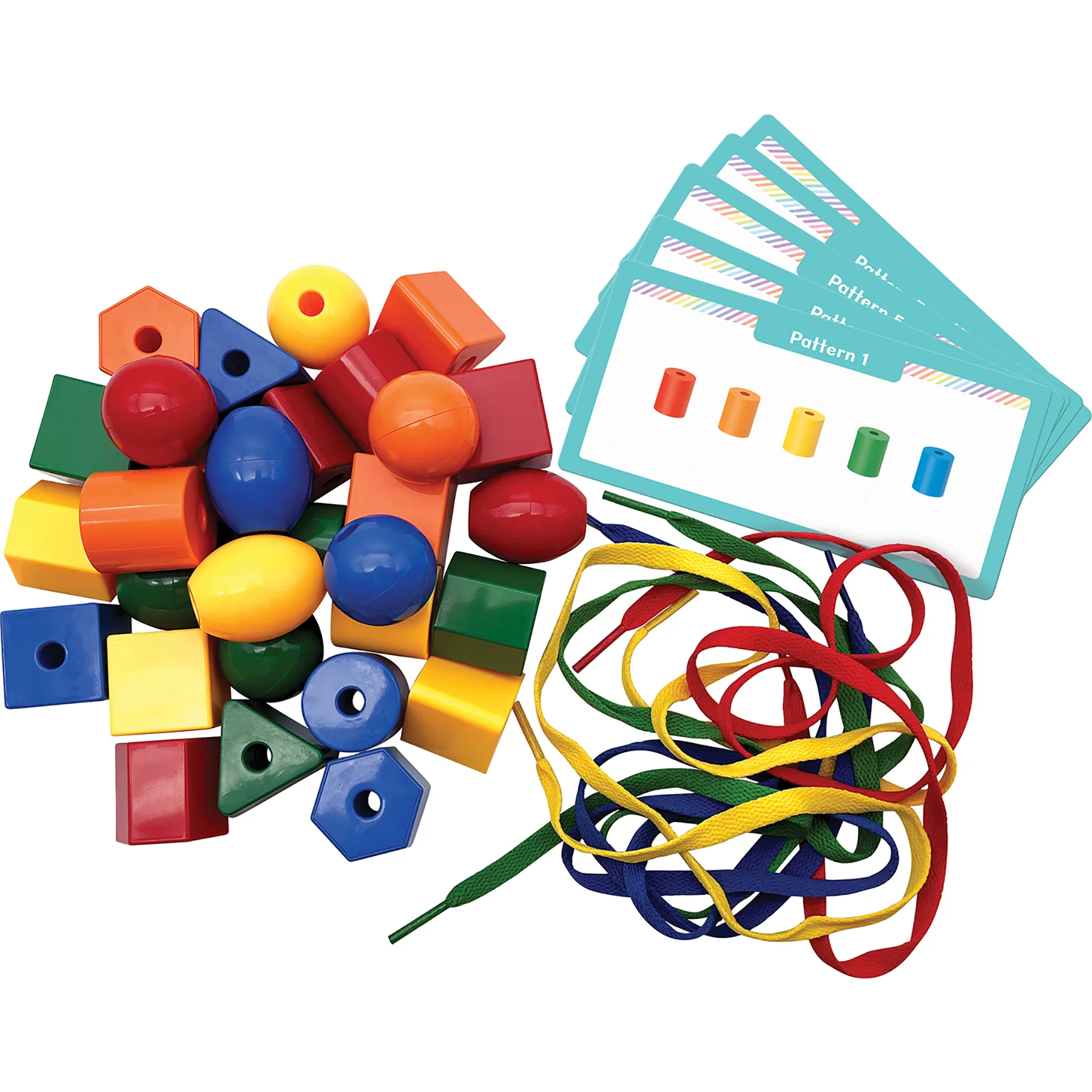 Teacher Created Resources Rainbow Lacing Beads Set - Image 2