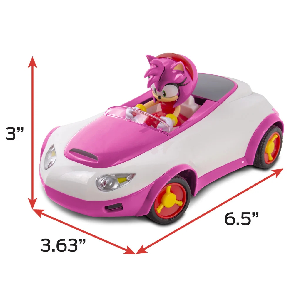 NKOK Team Sonic Racing RC - Amy Rose - Pink 1:28 Scale Vehicle - Image 4