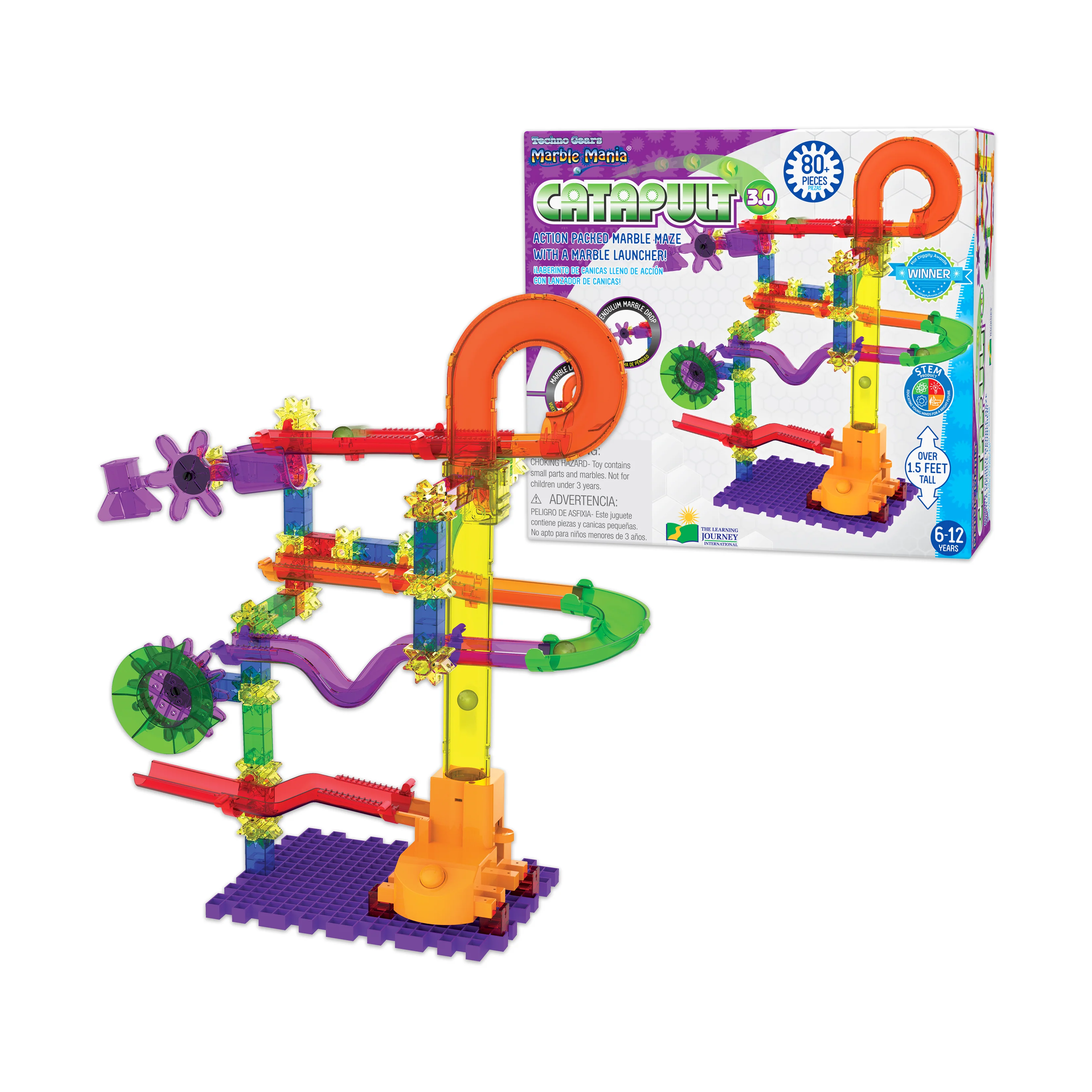 Techno Gears Marble Mania Catapult 3.0 - 80+ Piece Marble Maze Set - Image 3