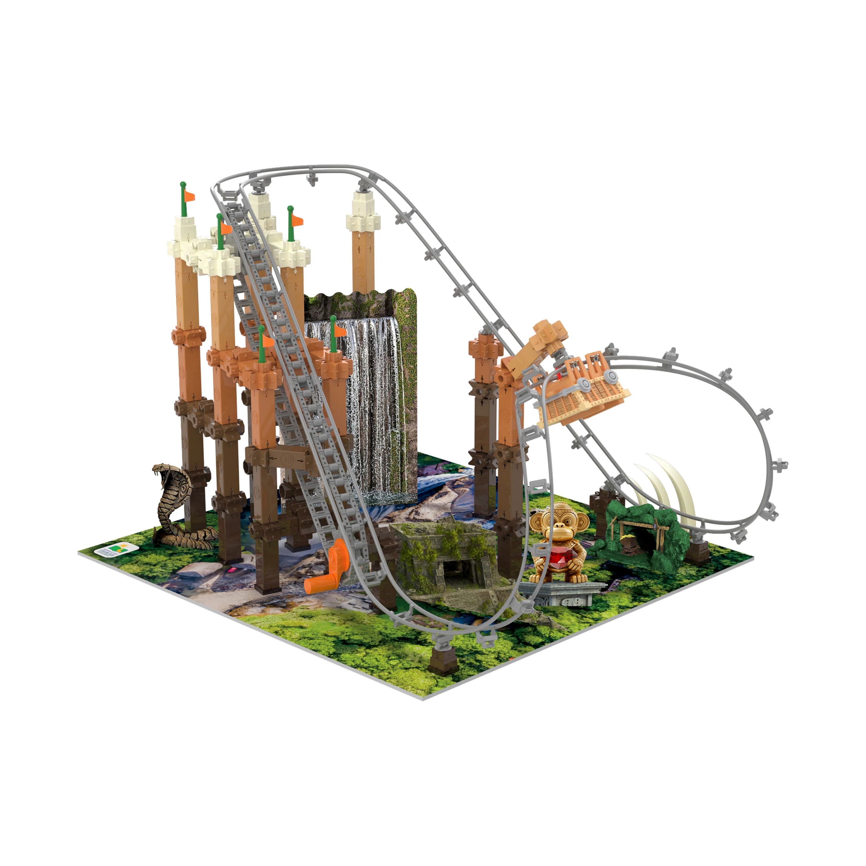 Techno Trax Mineshaft Roller Coaster Building Set - 150+ Pieces - Image 2