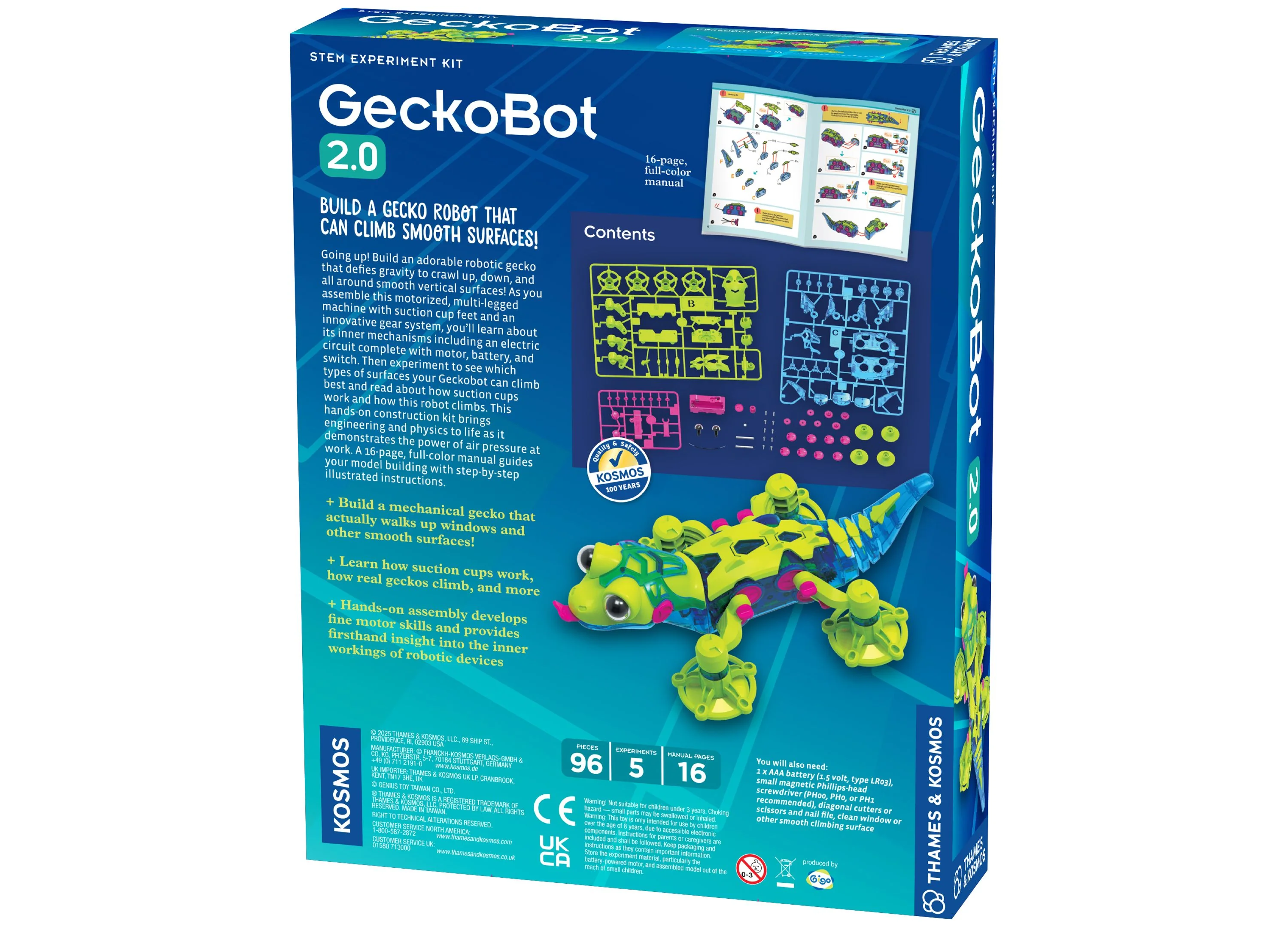 Thames & Kosmos GeckoBot 2.0 Wall Climbing Robot Building Kit - Image 7