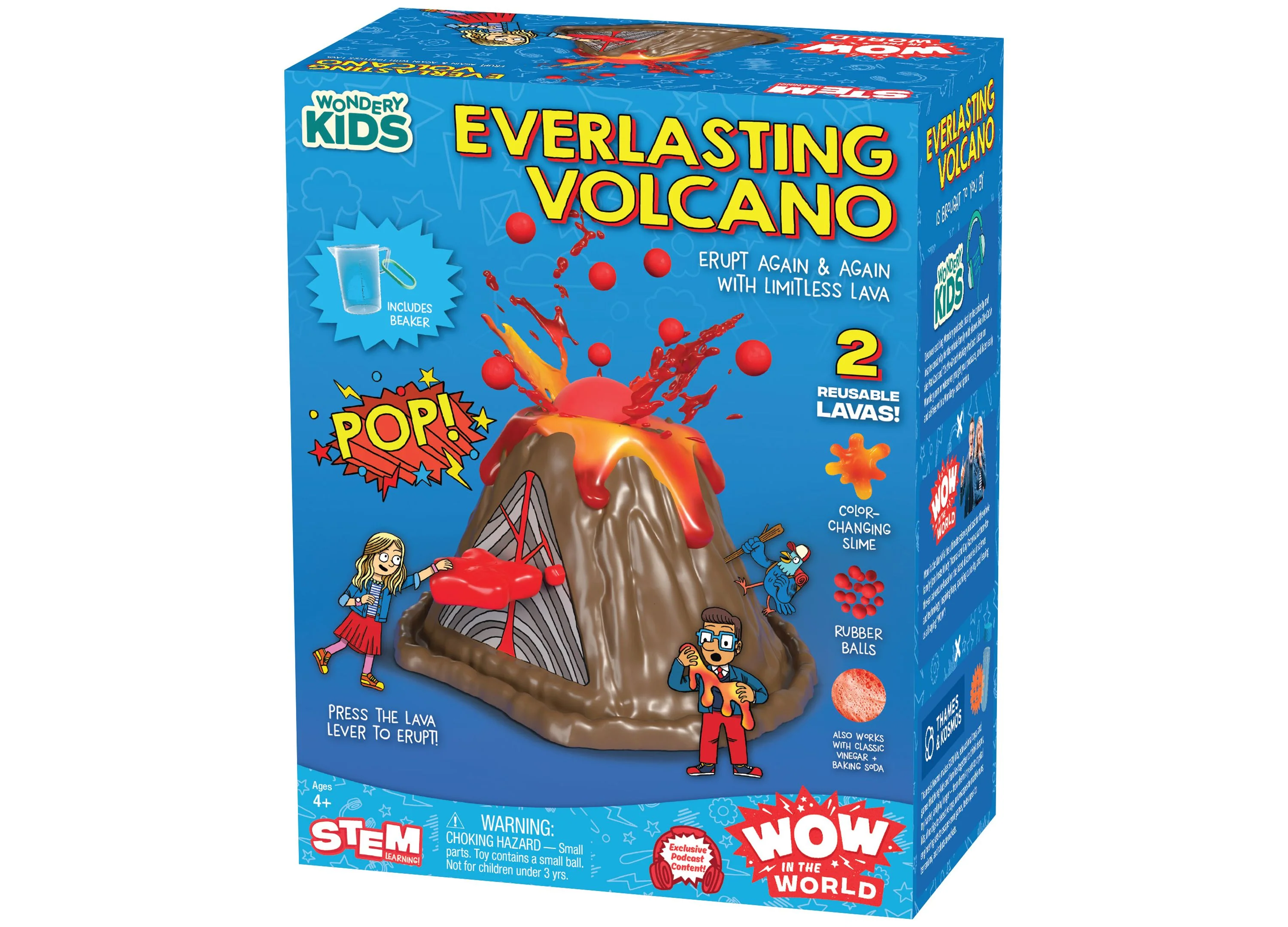 Thames & Kosmos Wow In The World Everlasting Volcano Kit With 3 Eruption Types Ages 4+