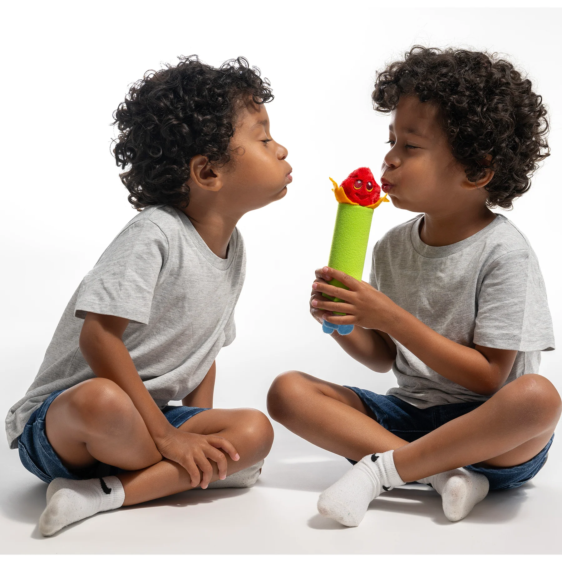 Calm Caterpillar Bloomie: Dual-Sided Flower & Candle Breathing Toy - Image 5
