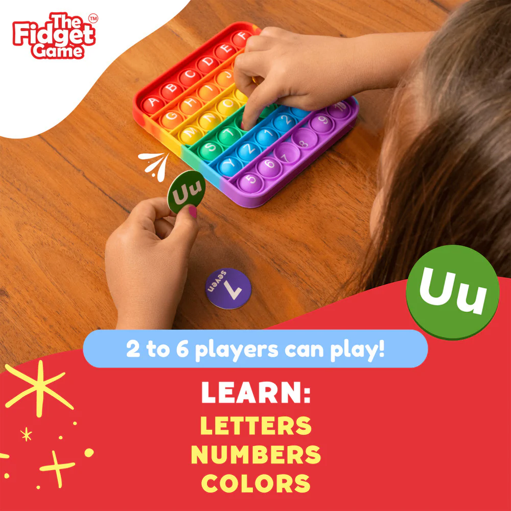 The Fidget Game ABC Bingo Educational Popping Mat Set - Image 3