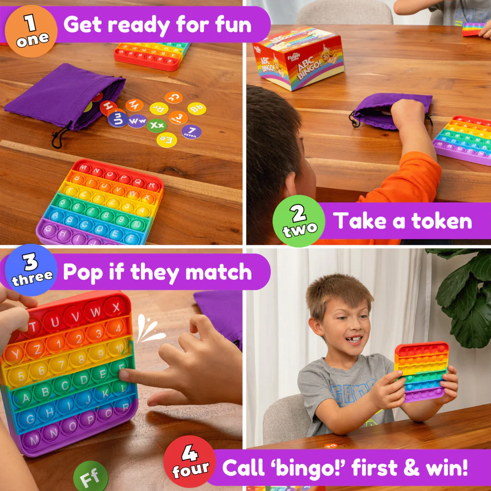 The Fidget Game ABC Bingo Educational Popping Mat Set - Image 4